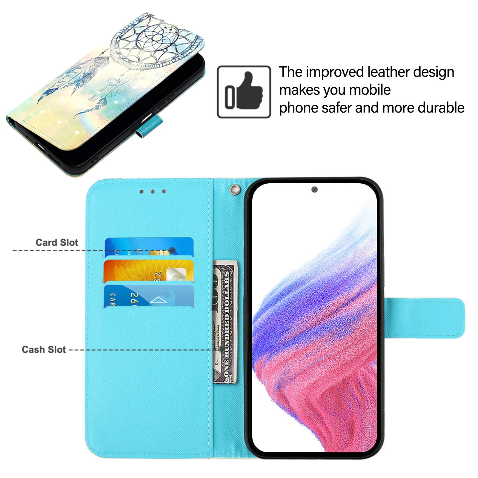 For Xiaomi Redmi Note 15 Pro 5G (Global) Leather Case Pattern Printing Wallet Stand Mobile Cover with Strap - Dream Wind Chime