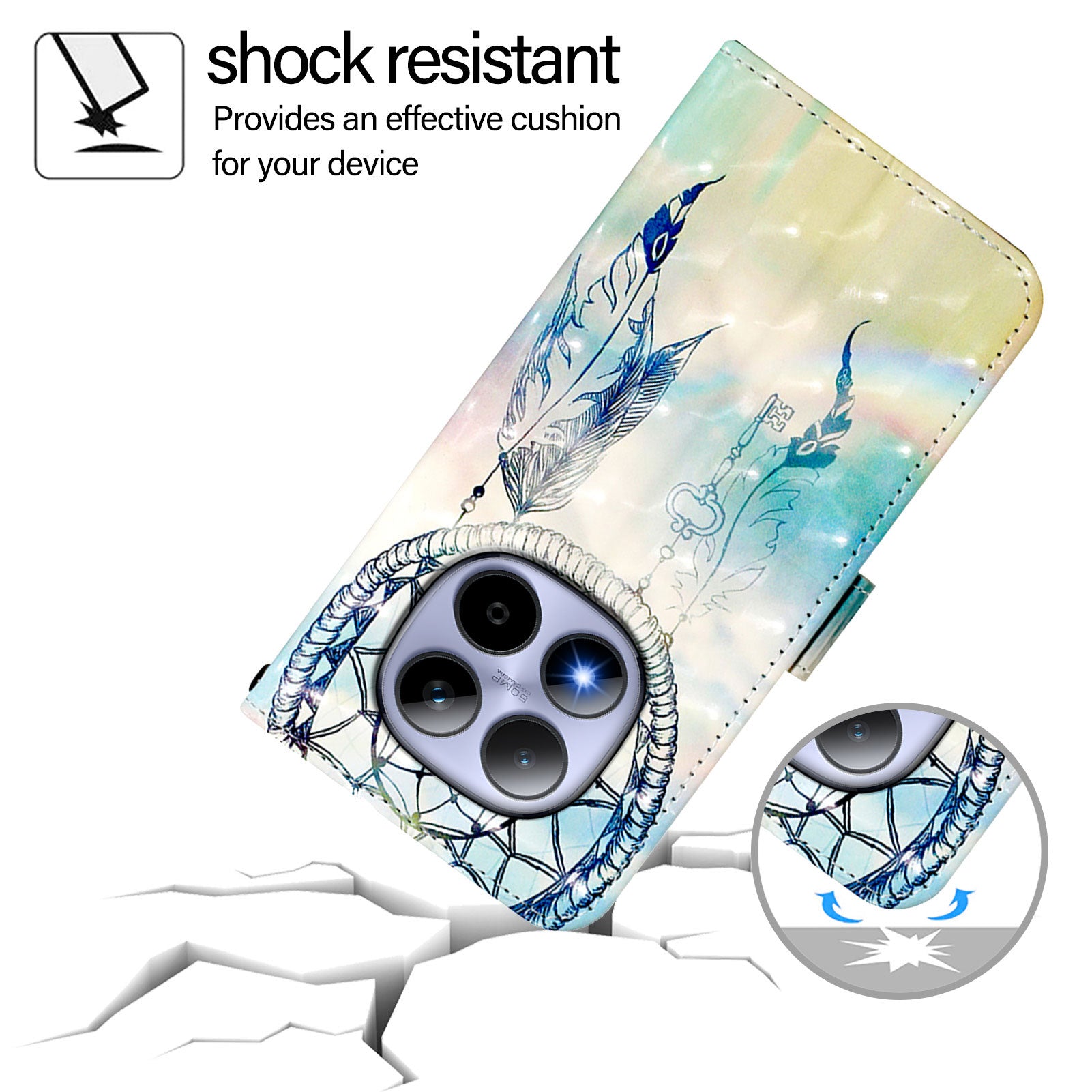 For Xiaomi Redmi Note 15 Pro 5G (Global) Leather Case Pattern Printing Wallet Stand Mobile Cover with Strap - Dream Wind Chime