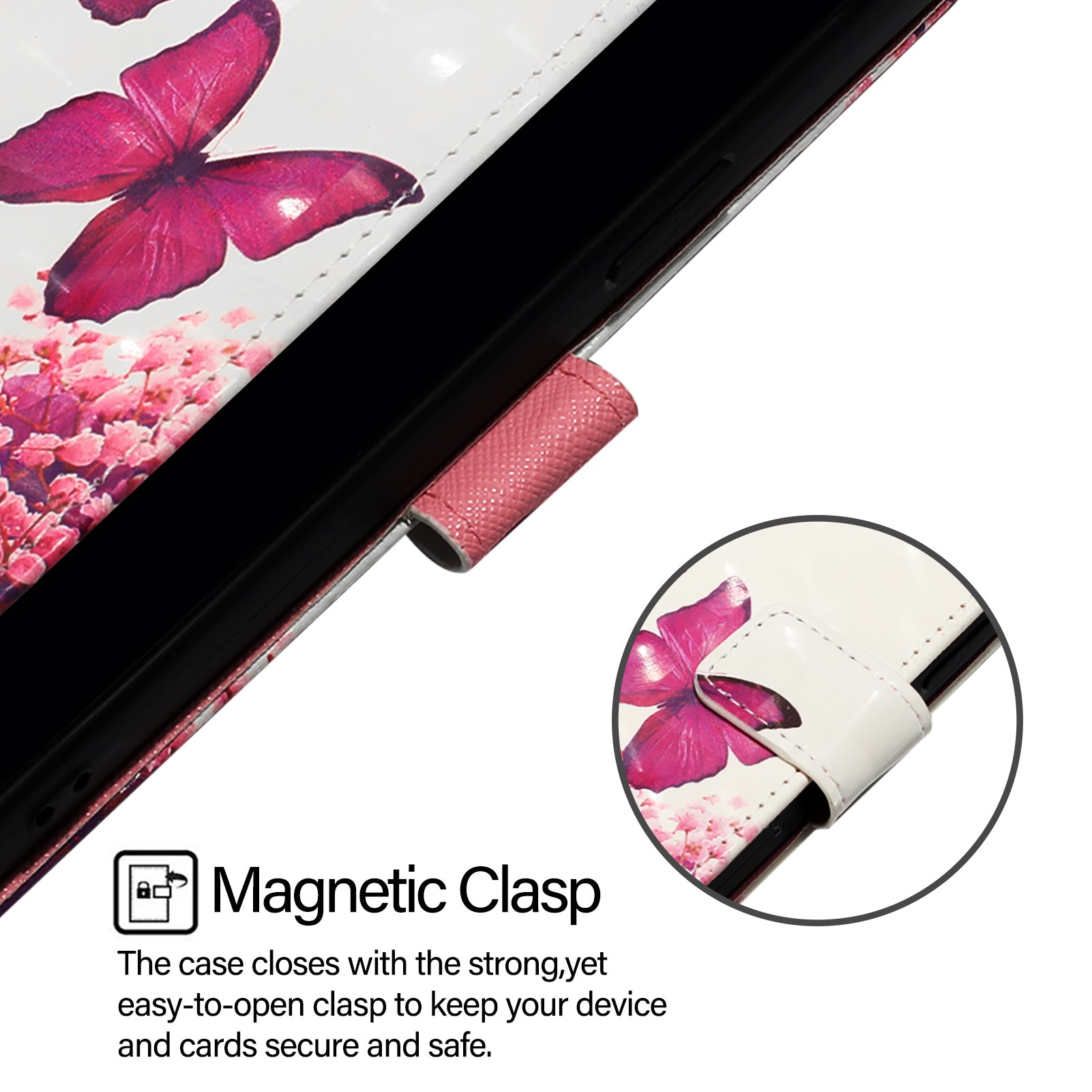 For Xiaomi Poco M8 Pro 5G / Redmi Note 15 Pro+ 5G (Global) Leather Case Pattern Printing Wallet Stand Mobile Cover with Strap - Rose Butterflies