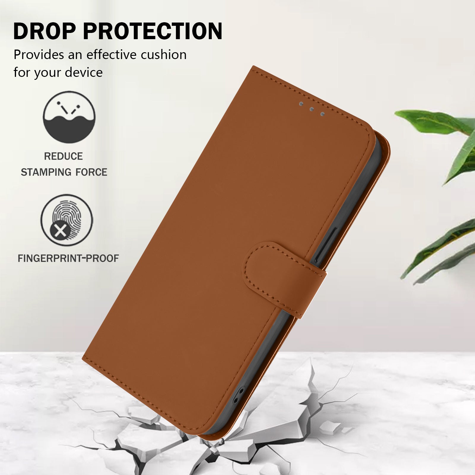 For Xiaomi Poco M8 Pro 5G / Redmi Note 15 Pro+ 5G (Global) Case Solid Color Wallet Leather Phone Cover with Strap - Brown