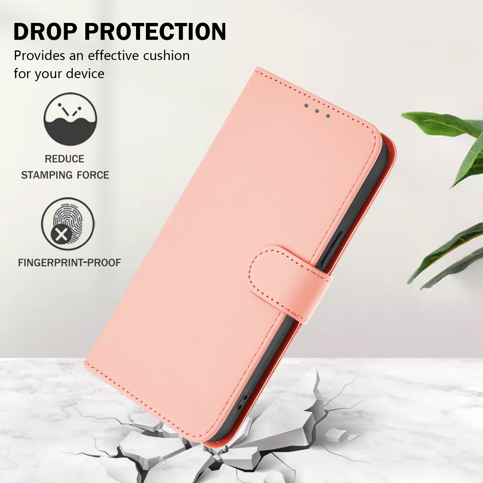 For Xiaomi Poco M8 Pro 5G / Redmi Note 15 Pro+ 5G (Global) Case Solid Color Wallet Leather Phone Cover with Strap - Pink