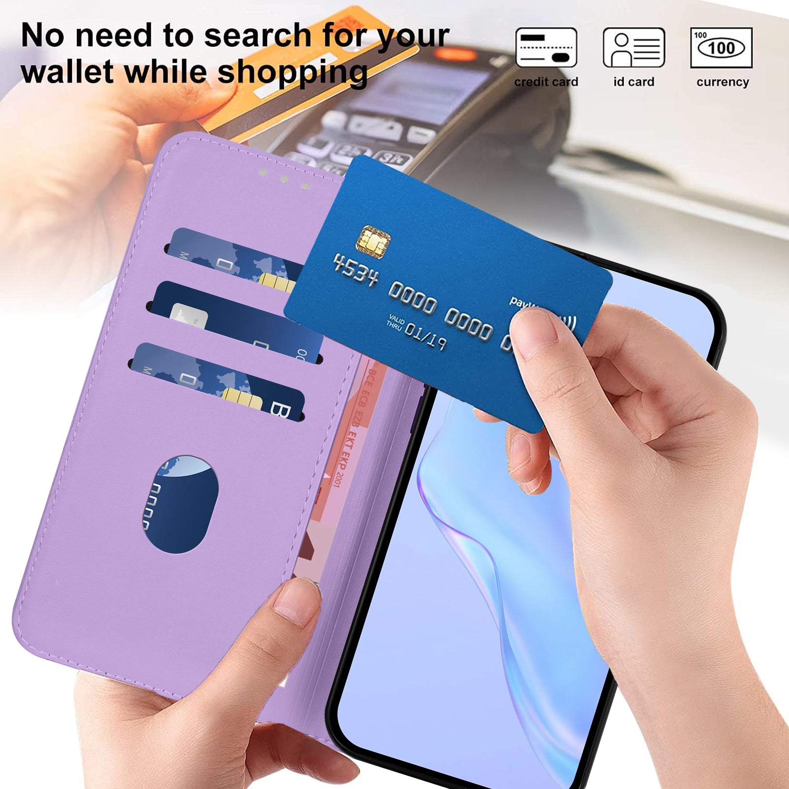 For Xiaomi Poco M8 Pro 5G / Redmi Note 15 Pro+ 5G (Global) Case Solid Color Wallet Leather Phone Cover with Strap - Lavender