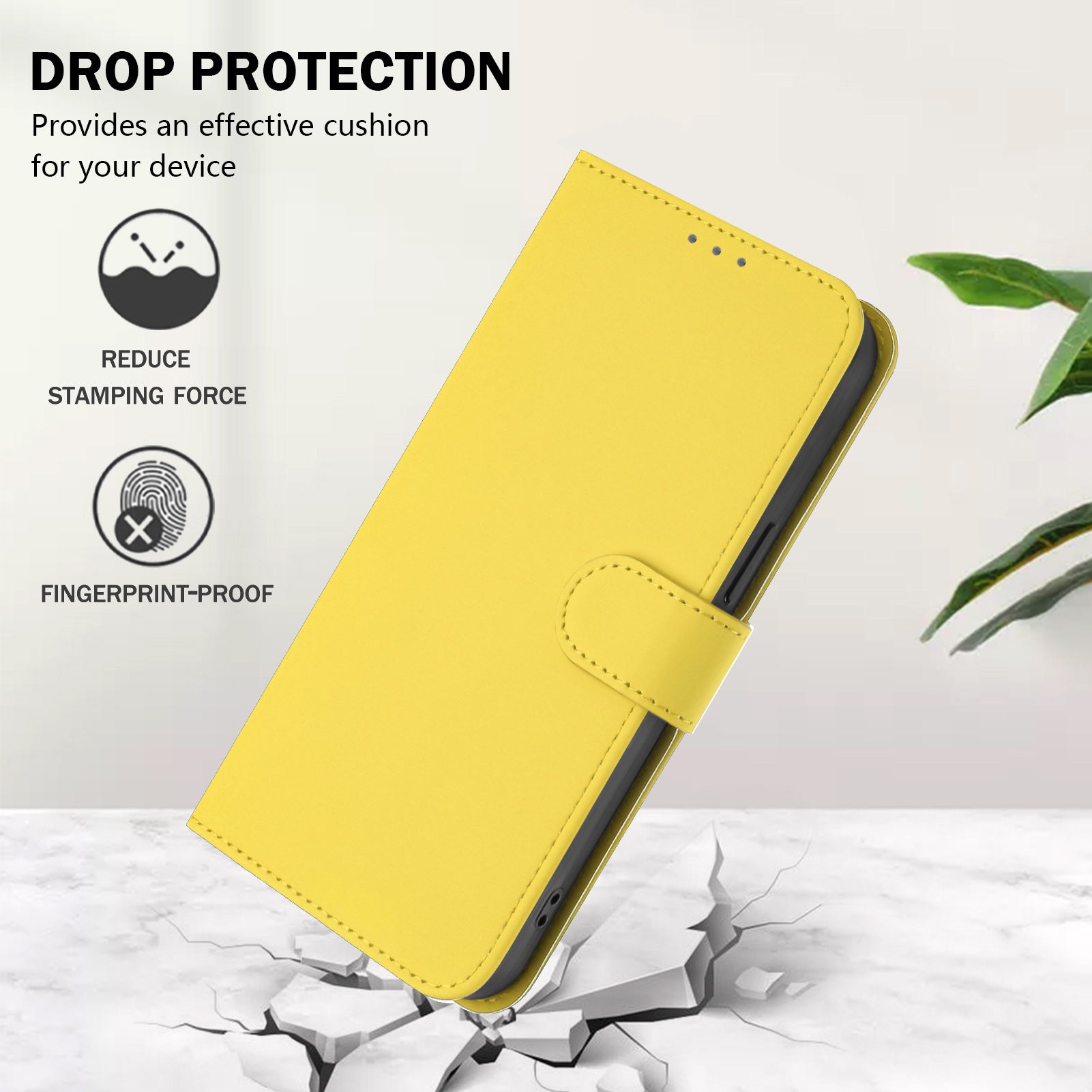 For Xiaomi Poco M8 Pro 5G / Redmi Note 15 Pro+ 5G (Global) Case Solid Color Wallet Leather Phone Cover with Strap - Lemon