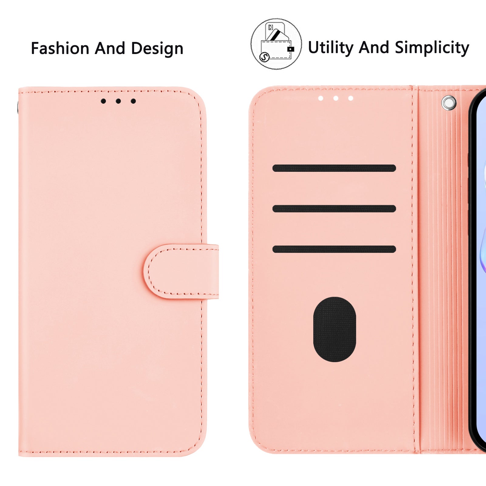 For Xiaomi Redmi Note 15 Pro 5G (Global) Case Solid Color Wallet Leather Phone Cover with Strap - Pink
