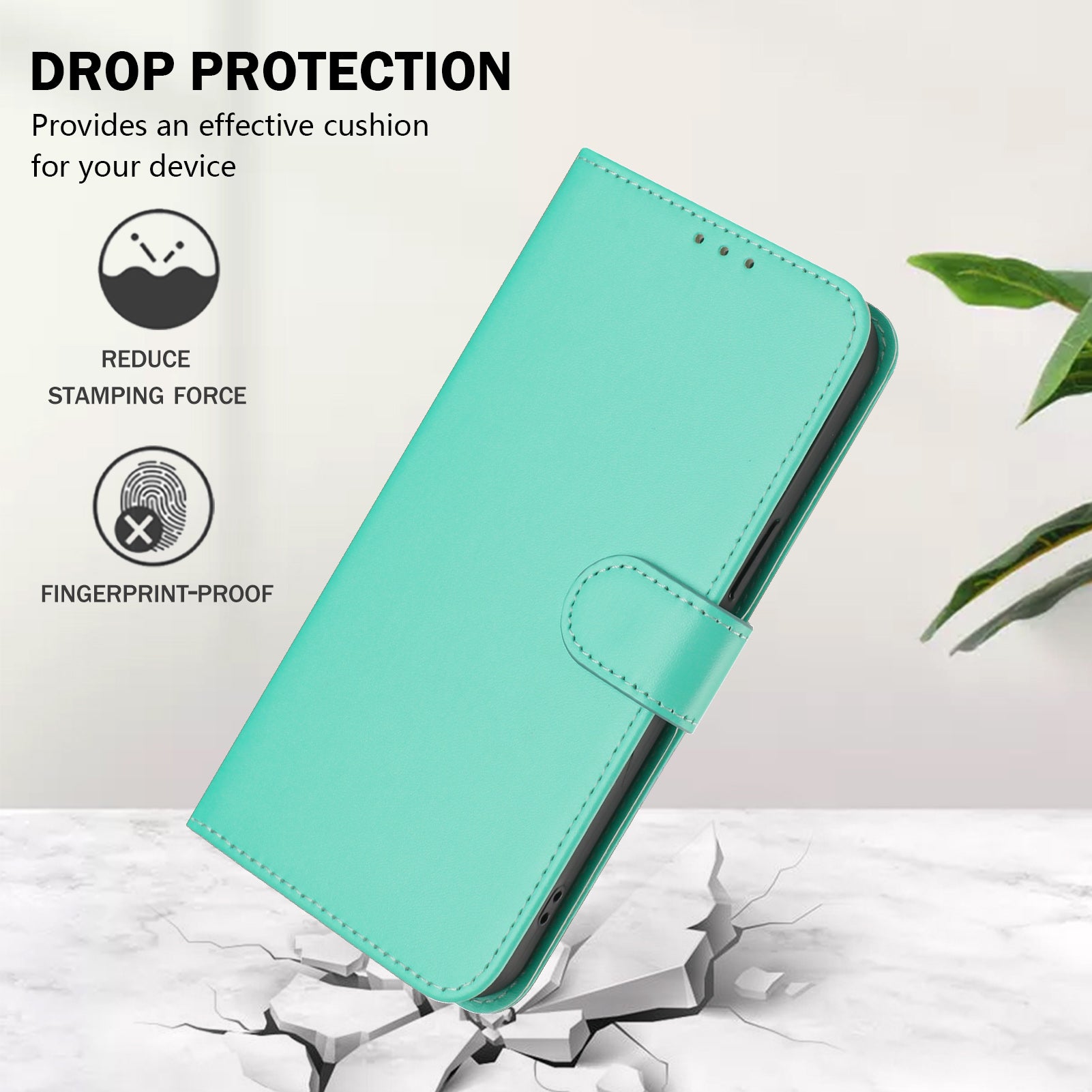 For Xiaomi Redmi Note 15 Pro 5G (Global) Case Solid Color Wallet Leather Phone Cover with Strap - Green
