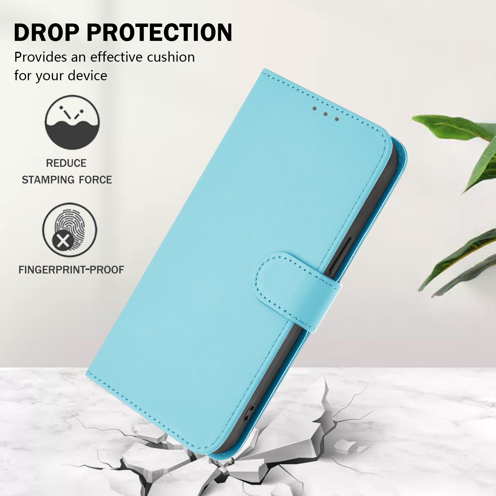 For Xiaomi Redmi Note 15 Pro 5G (Global) Case Solid Color Wallet Leather Phone Cover with Strap - Sky Blue
