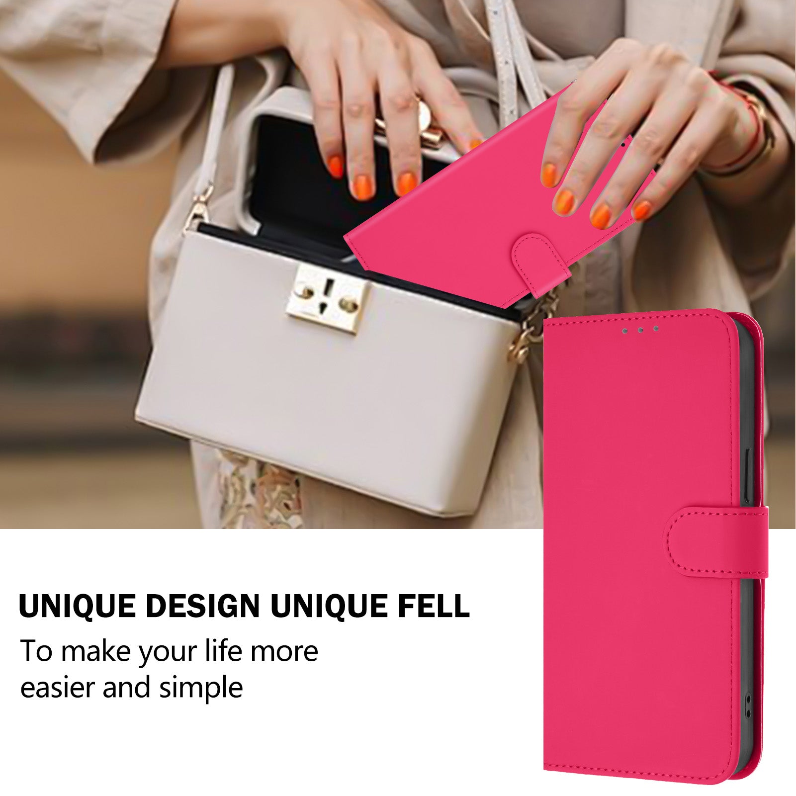 For Xiaomi Redmi Note 15 Pro 5G (Global) Case Solid Color Wallet Leather Phone Cover with Strap - Rose Red