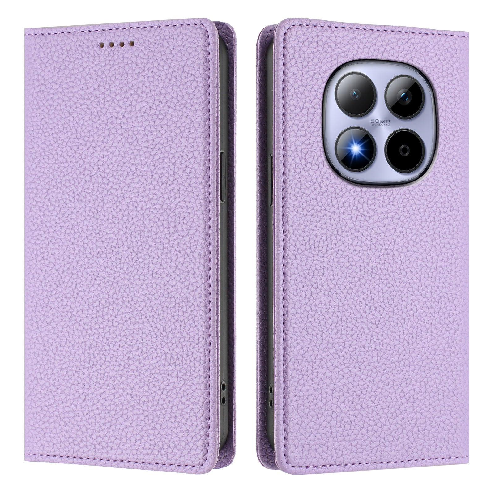 For Xiaomi Redmi Note 15 Pro 5G (Global) Wallet Case RFID Blocking Litchi Texture Leather Mobile Cover - Light Purple