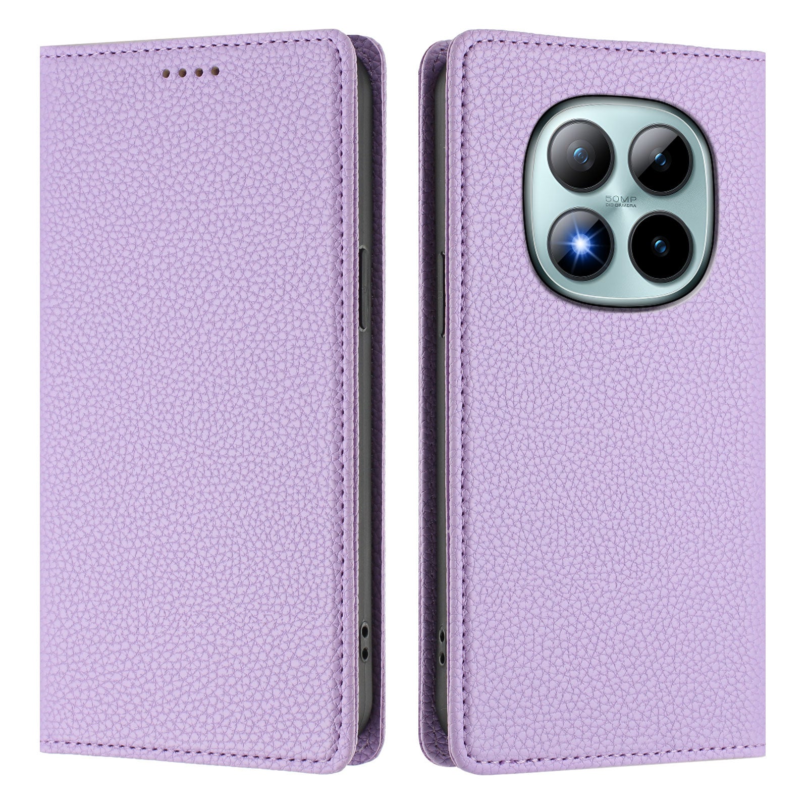 For Xiaomi Poco M8 Pro 5G / Redmi Note 15 Pro+ 5G (Global) Wallet Case RFID Blocking Litchi Texture Leather Mobile Cover - Light Purple