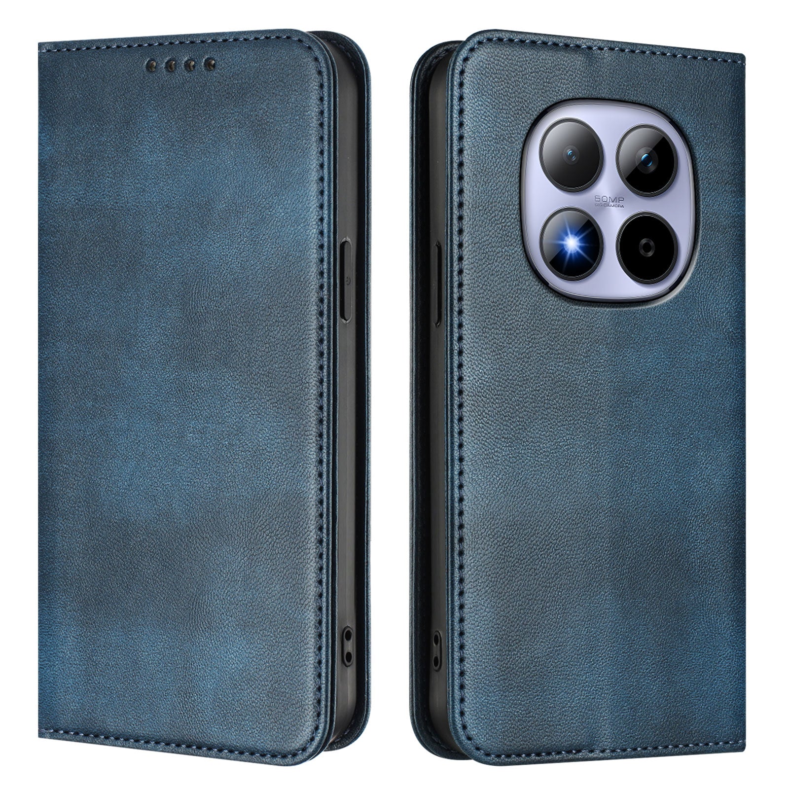 For Xiaomi Redmi Note 15 Pro 5G (Global) Wallet Cases Retro Texture RFID Blocking Leather Phone Cover - Blue