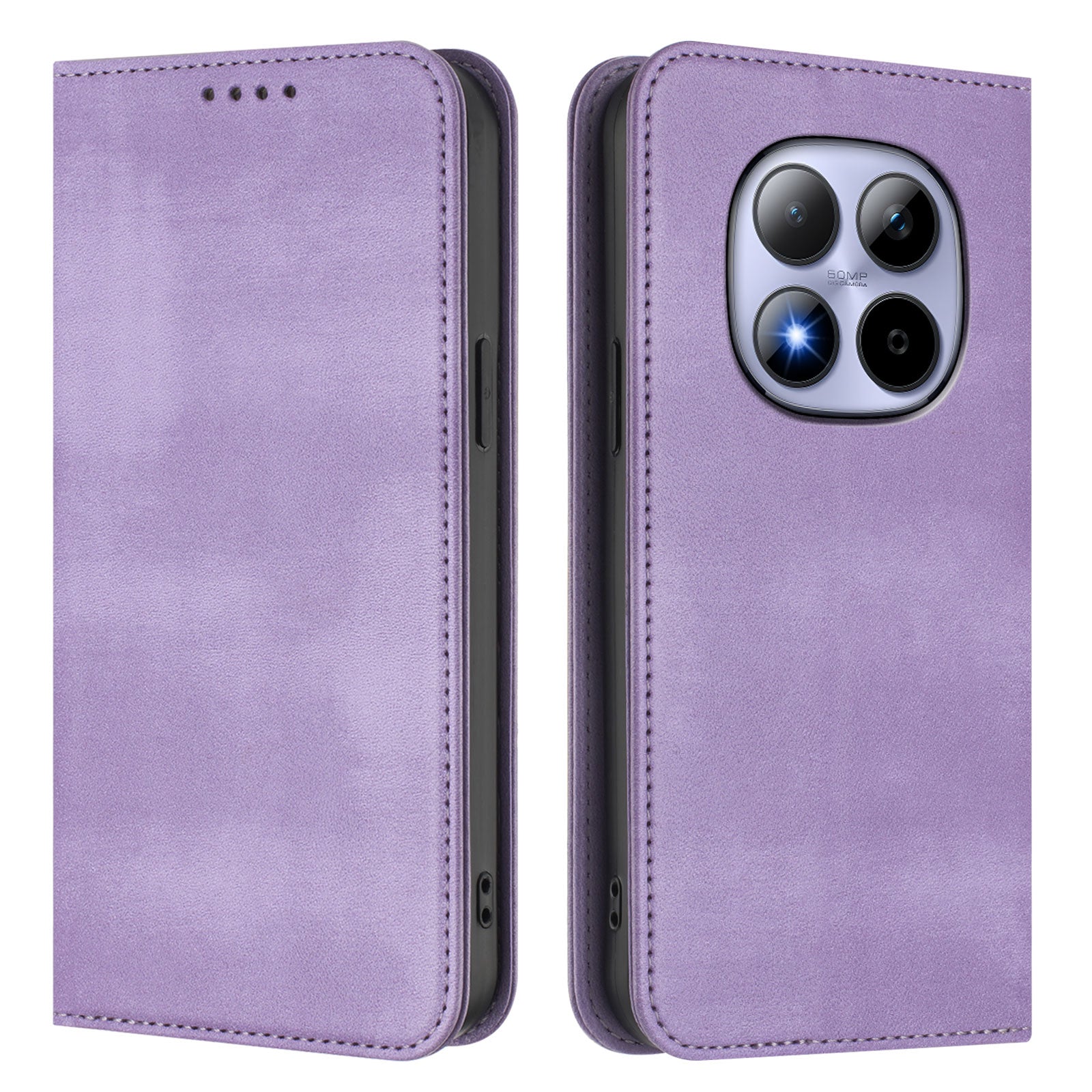 For Xiaomi Redmi Note 15 Pro 5G (Global) Wallet Cases Retro Texture RFID Blocking Leather Phone Cover - Light Purple