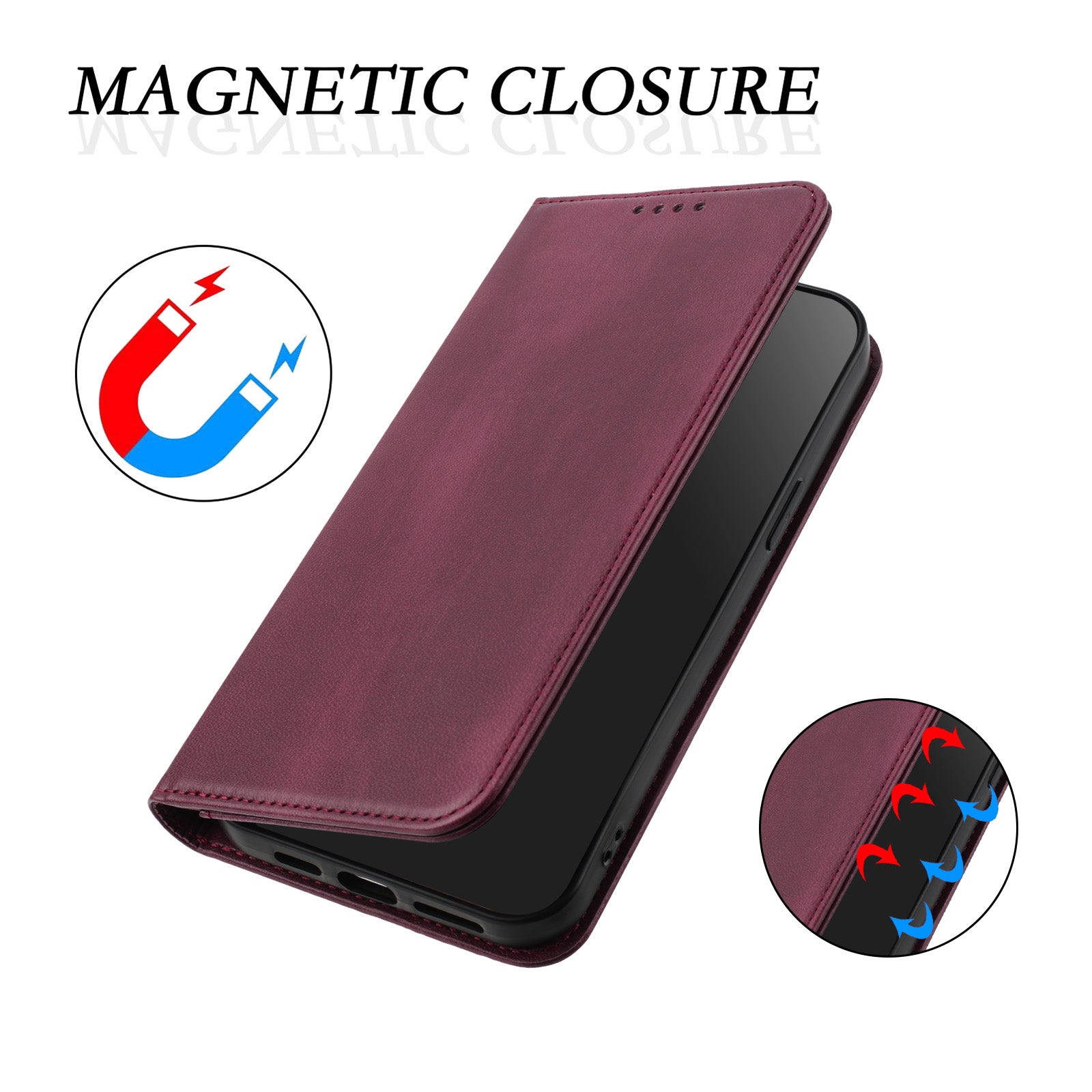 For Xiaomi Poco M8 Pro 5G / Redmi Note 15 Pro+ 5G (Global) Wallet Cases Retro Texture RFID Blocking Leather Phone Cover - Wine Red