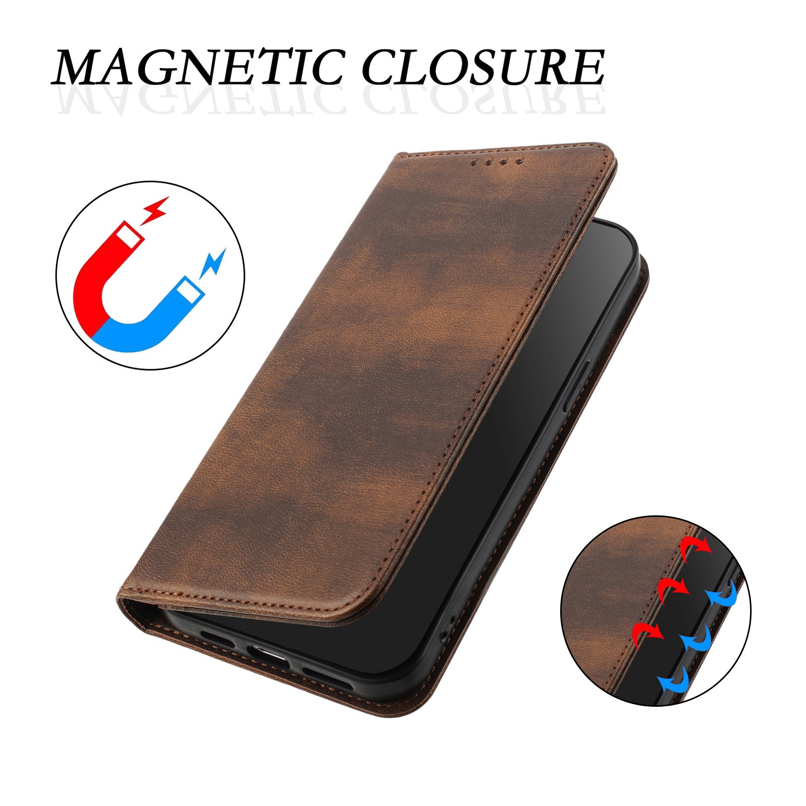 For Xiaomi Poco M8 Pro 5G / Redmi Note 15 Pro+ 5G (Global) Wallet Cases Retro Texture RFID Blocking Leather Phone Cover - Brown