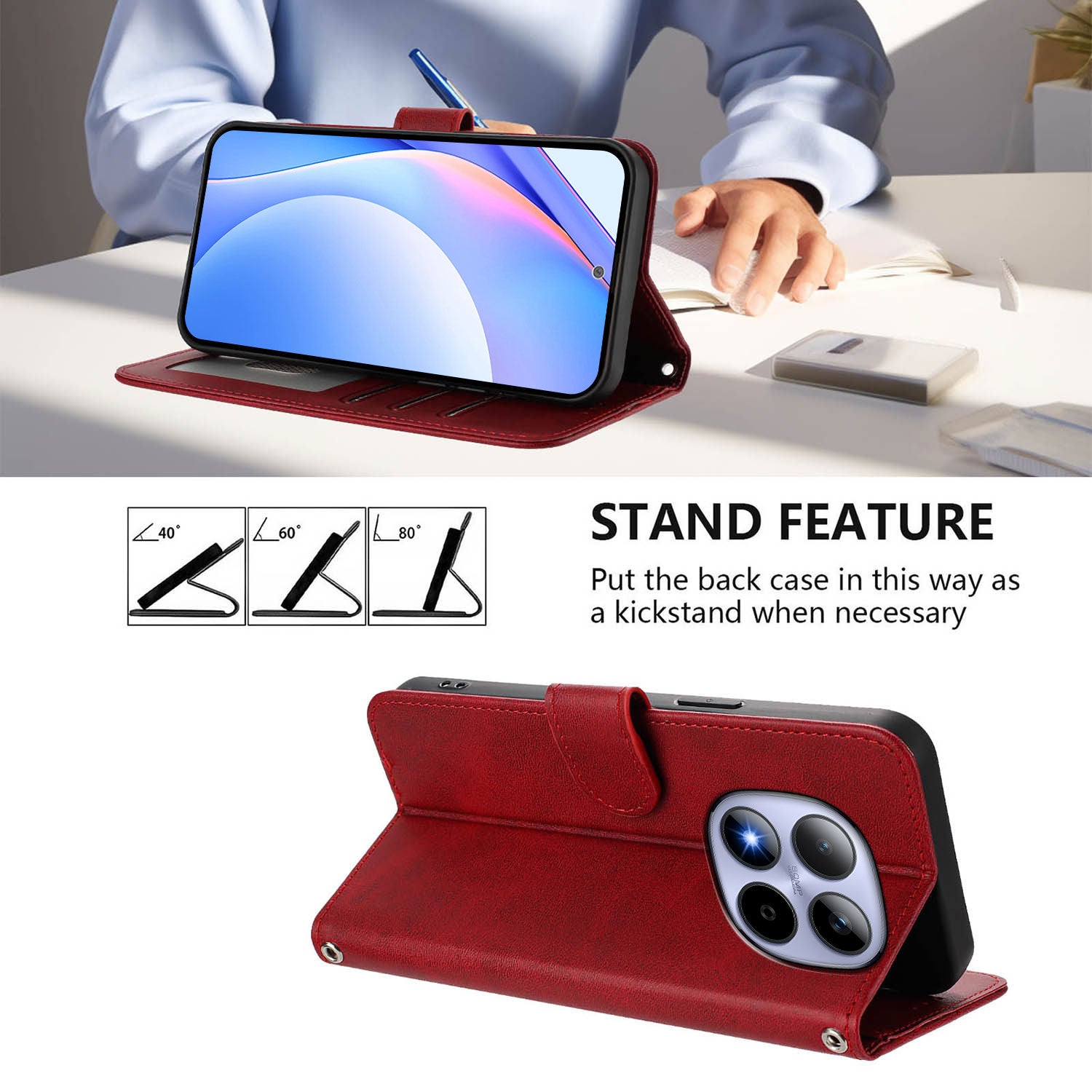 For Xiaomi Redmi Note 15 Pro 5G (Global) Case Panda Imprint RFID Blocking Wallet Leather Phone Cover with Wrist Strap - Wine Red