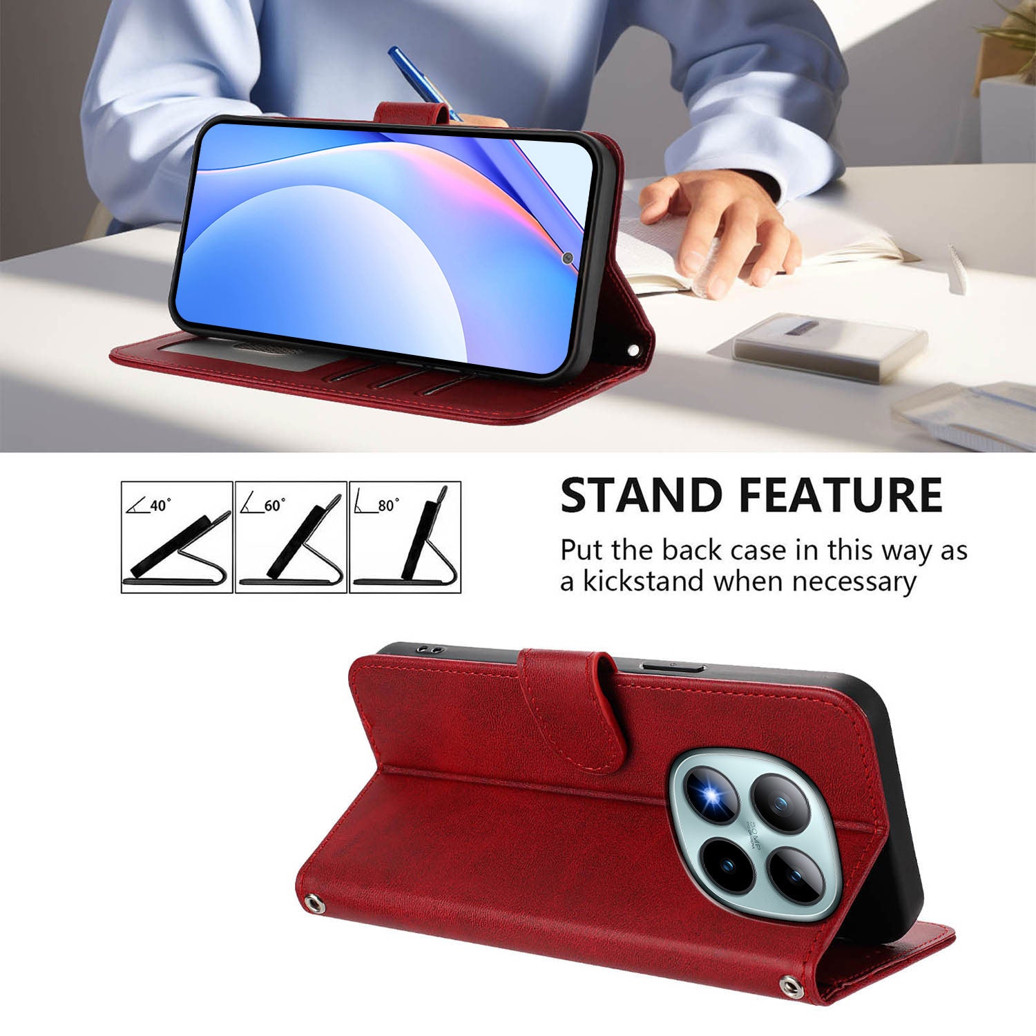 For Xiaomi Poco M8 Pro 5G / Redmi Note 15 Pro+ 5G (Global) Case Panda Imprint RFID Blocking Wallet Leather Phone Cover with Wrist Strap - Wine Red
