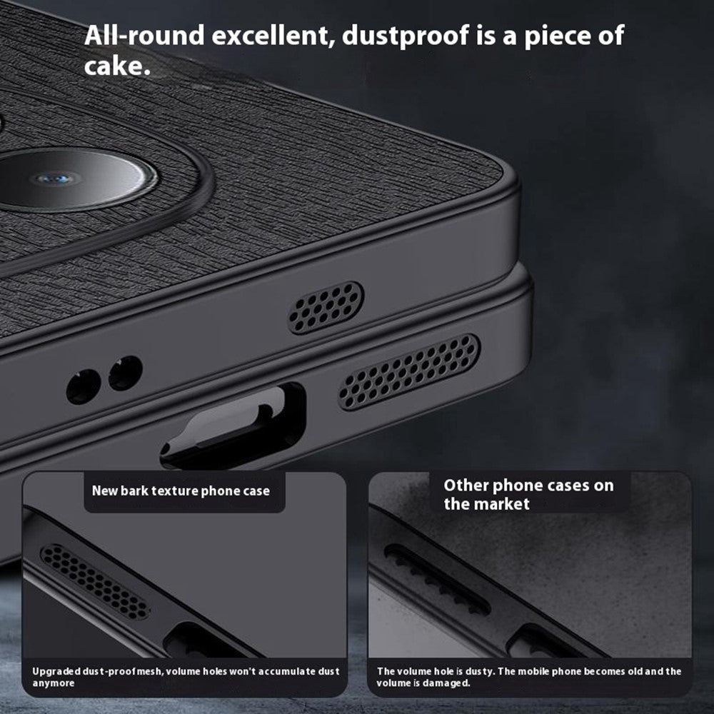 For Xiaomi Redmi Note 15 Pro 5G (Global) Case Wood Texture PU Leather Coated PC TPU Phone Cover - Black