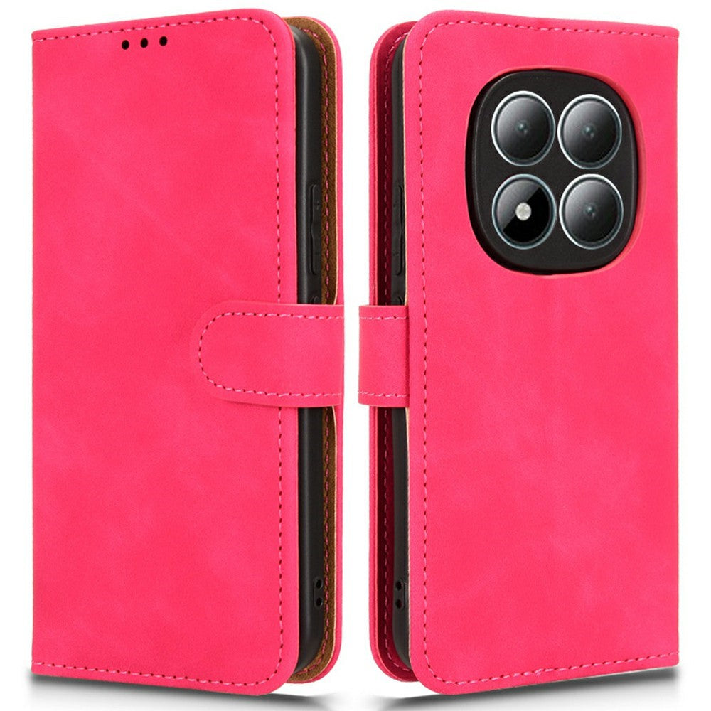 For Xiaomi Redmi Note 15 Pro 5G (Global) Leather Case Skin Feel Anti Drop Wallet Flip Phone Cover - Rose