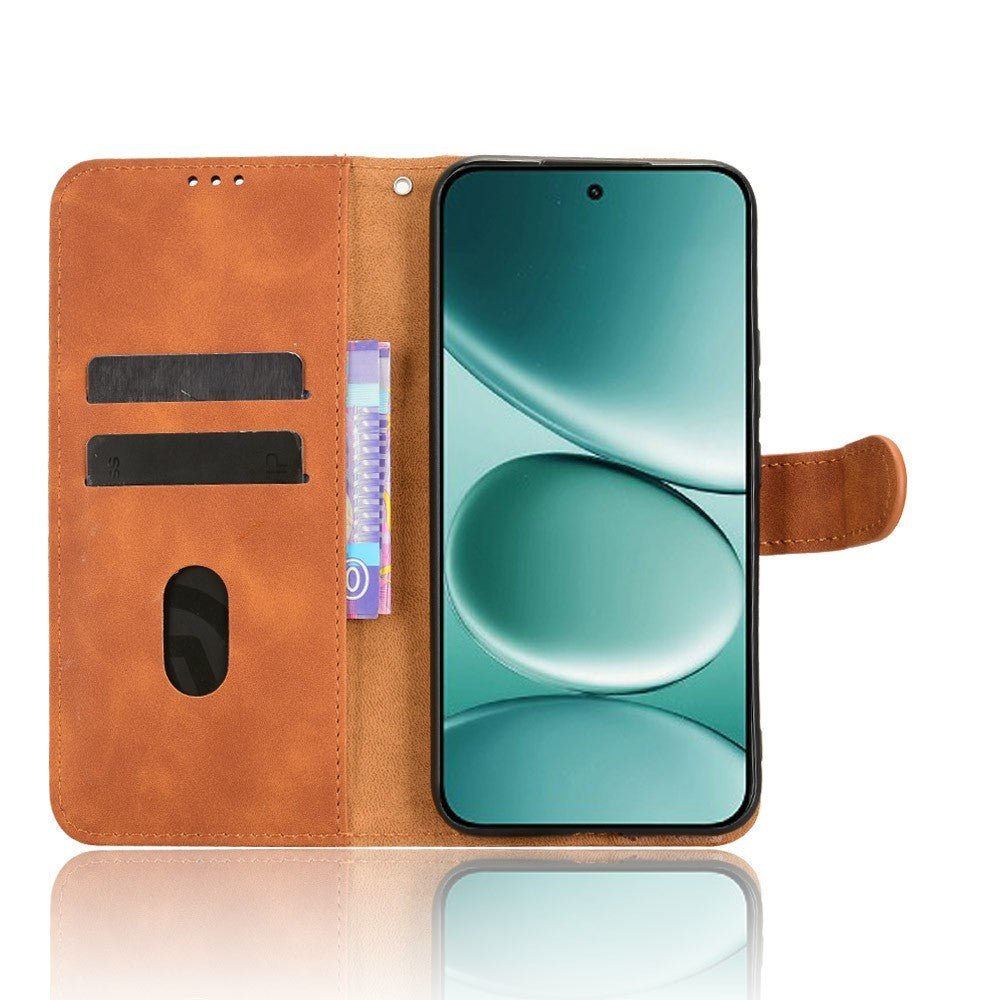 For Xiaomi Redmi Note 15 Pro 5G (Global) Leather Case Skin Feel Anti Drop Wallet Flip Phone Cover - Brown