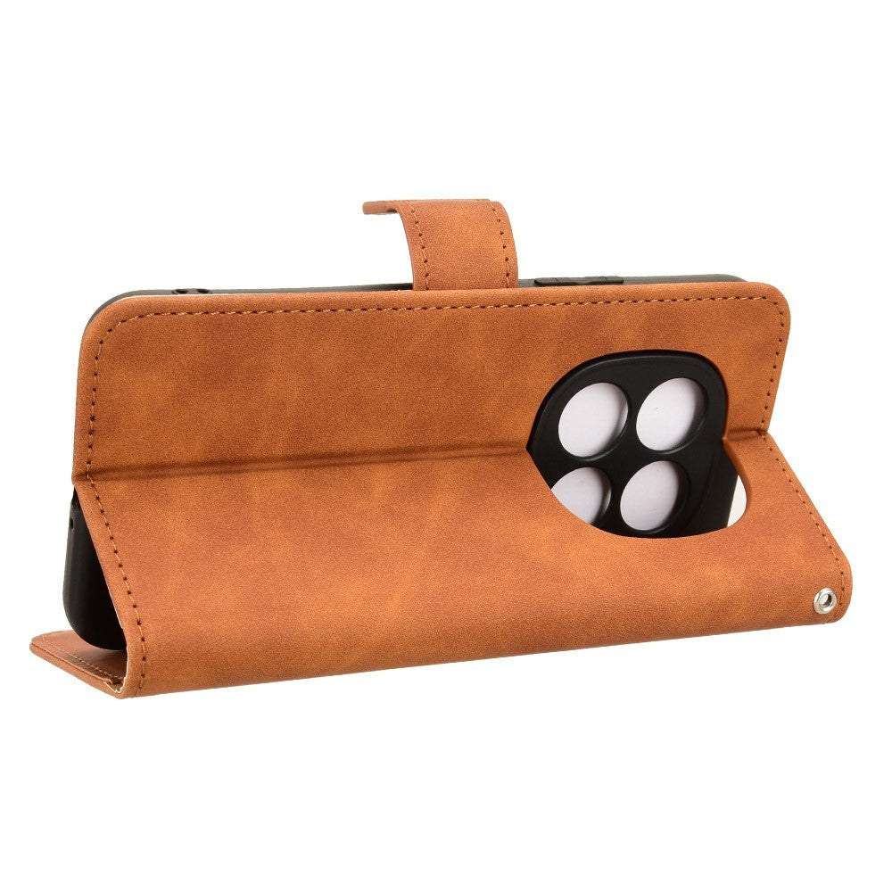 For Xiaomi Redmi Note 15 Pro 5G (Global) Leather Case Skin Feel Anti Drop Wallet Flip Phone Cover - Brown