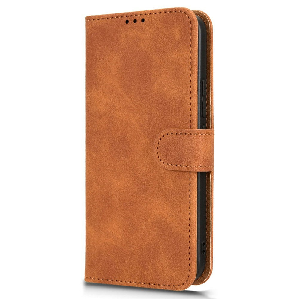 For Xiaomi Redmi Note 15 Pro 5G (Global) Leather Case Skin Feel Anti Drop Wallet Flip Phone Cover - Brown