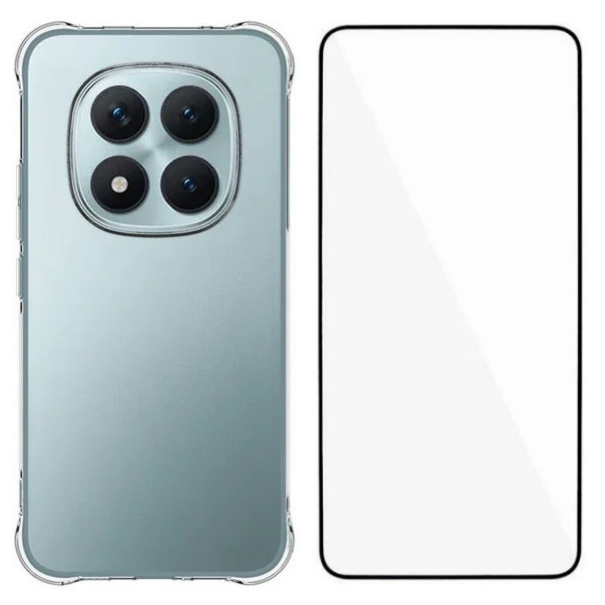 For Xiaomi Poco M8 Pro 5G / Redmi Note 15 Pro+ 5G (Global) Case WANLONFENG WL Series 2.0mm TPU Phone Cover with Tempered Glass Film - Transparent