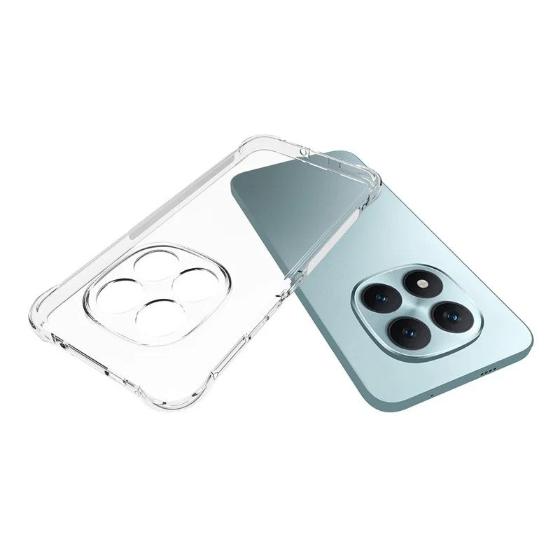 For Xiaomi Poco M8 Pro 5G / Redmi Note 15 Pro+ 5G (Global) TPU Case WANLONFENG WL2 Series 2.0mm Phone Cover with 2Pcs Tempered Glass Films - Transparent