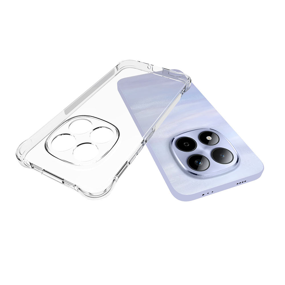 For Xiaomi Redmi Note 15 Pro 5G (Global) TPU Case WANLONFENG WL2 Series 2.0mm Phone Cover with 2Pcs Tempered Glass Films - Transparent