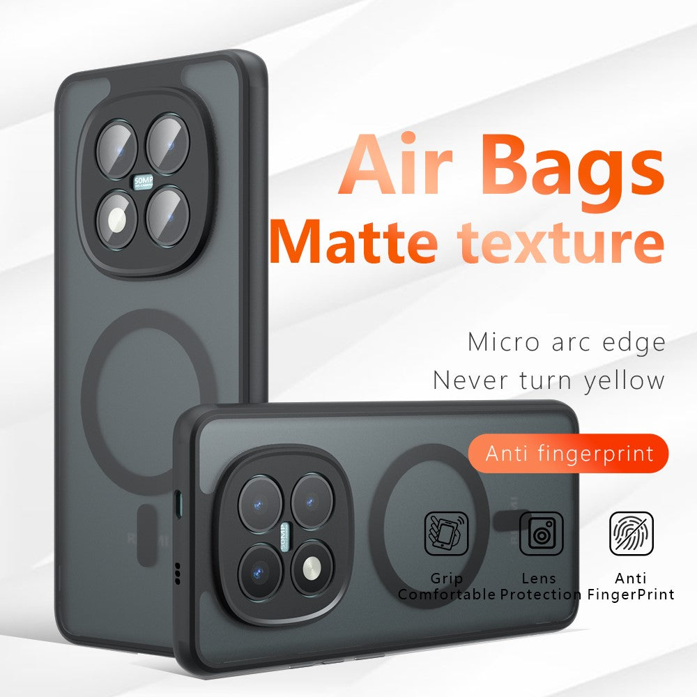 For Xiaomi Poco M8 Pro 5G / Redmi Note 15 Pro+ 5G (Global) Magnetic Case TPU + PC Matte Skin Touch Phone Cover
