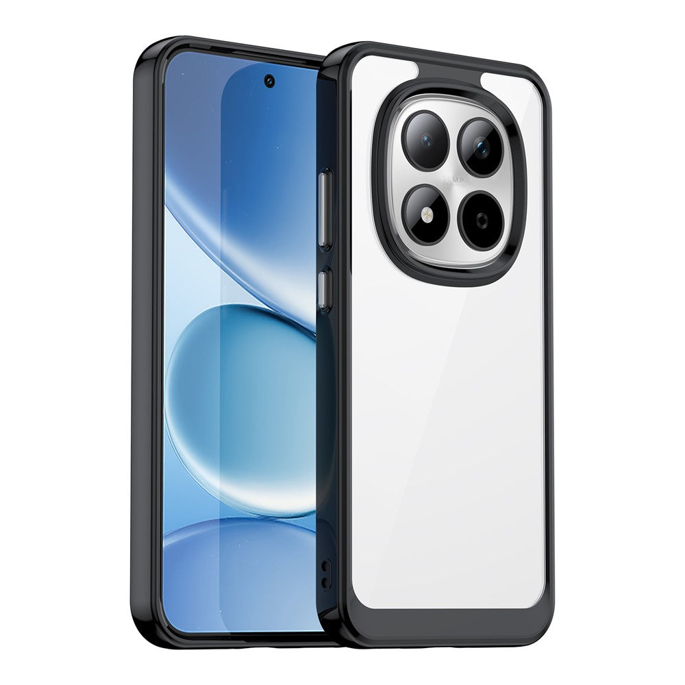 For Xiaomi Redmi Note 15 Pro 5G (Global) Case TPU + Acrylic Protective Clear Phone Cover - Black