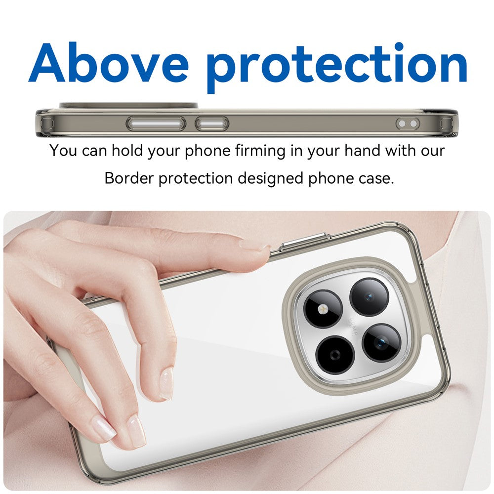 For Xiaomi Redmi Note 15 Pro 5G (Global) Case TPU + Acrylic Protective Clear Phone Cover - Transparent Grey