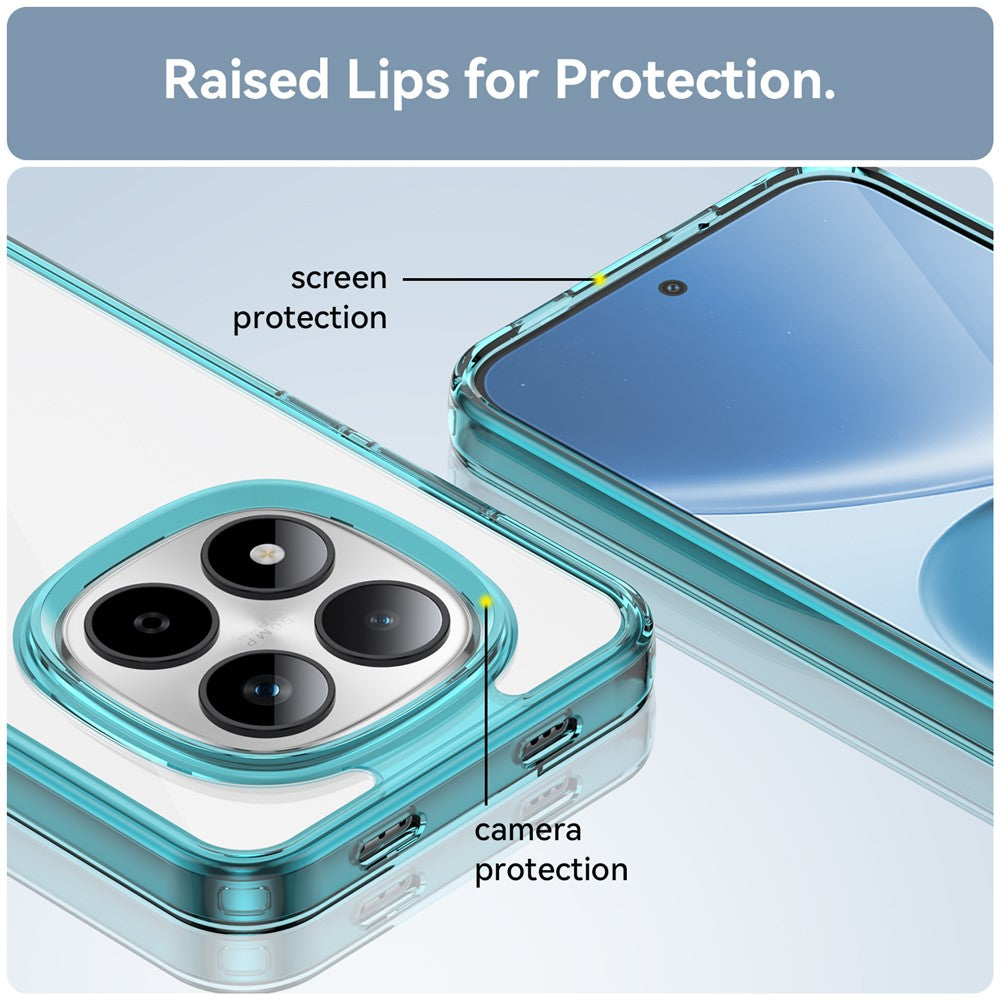 For Xiaomi Redmi Note 15 Pro 5G (Global) Case TPU + Acrylic Protective Clear Phone Cover - Transparent Blue