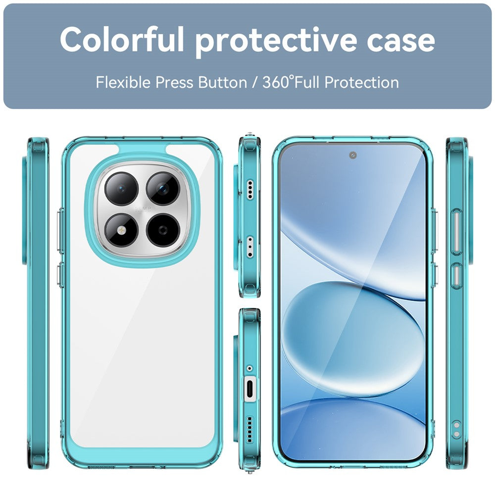 For Xiaomi Redmi Note 15 Pro 5G (Global) Case TPU + Acrylic Protective Clear Phone Cover - Transparent Blue