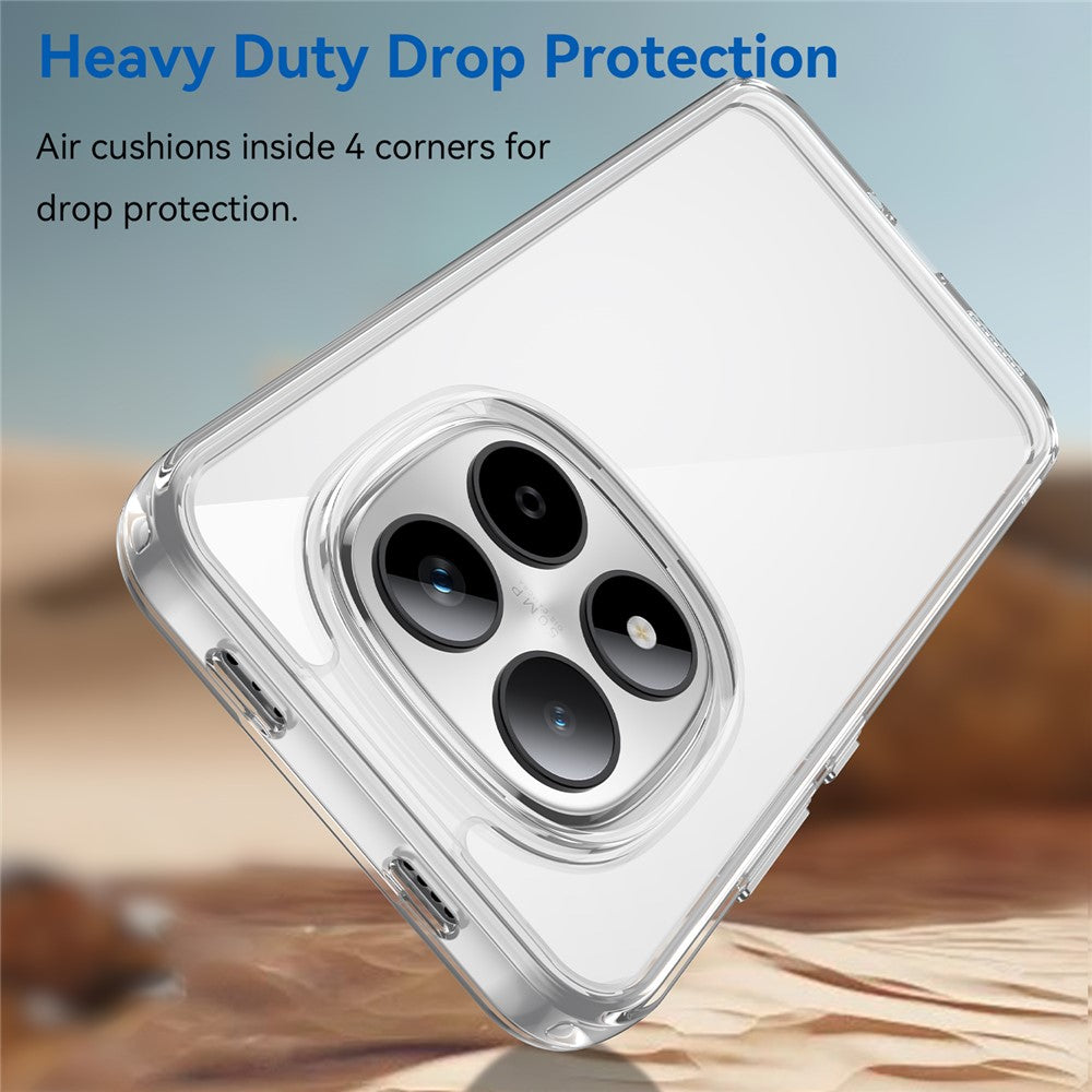 For Xiaomi Redmi Note 15 Pro 5G (Global) Case TPU + Acrylic Protective Clear Phone Cover - Transparent
