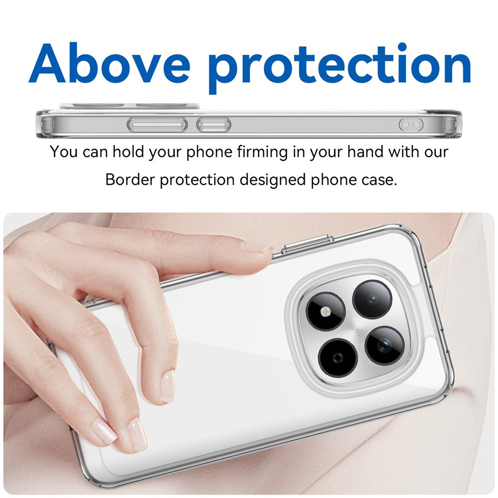 For Xiaomi Redmi Note 15 Pro 5G (Global) Case TPU + Acrylic Protective Clear Phone Cover - Transparent