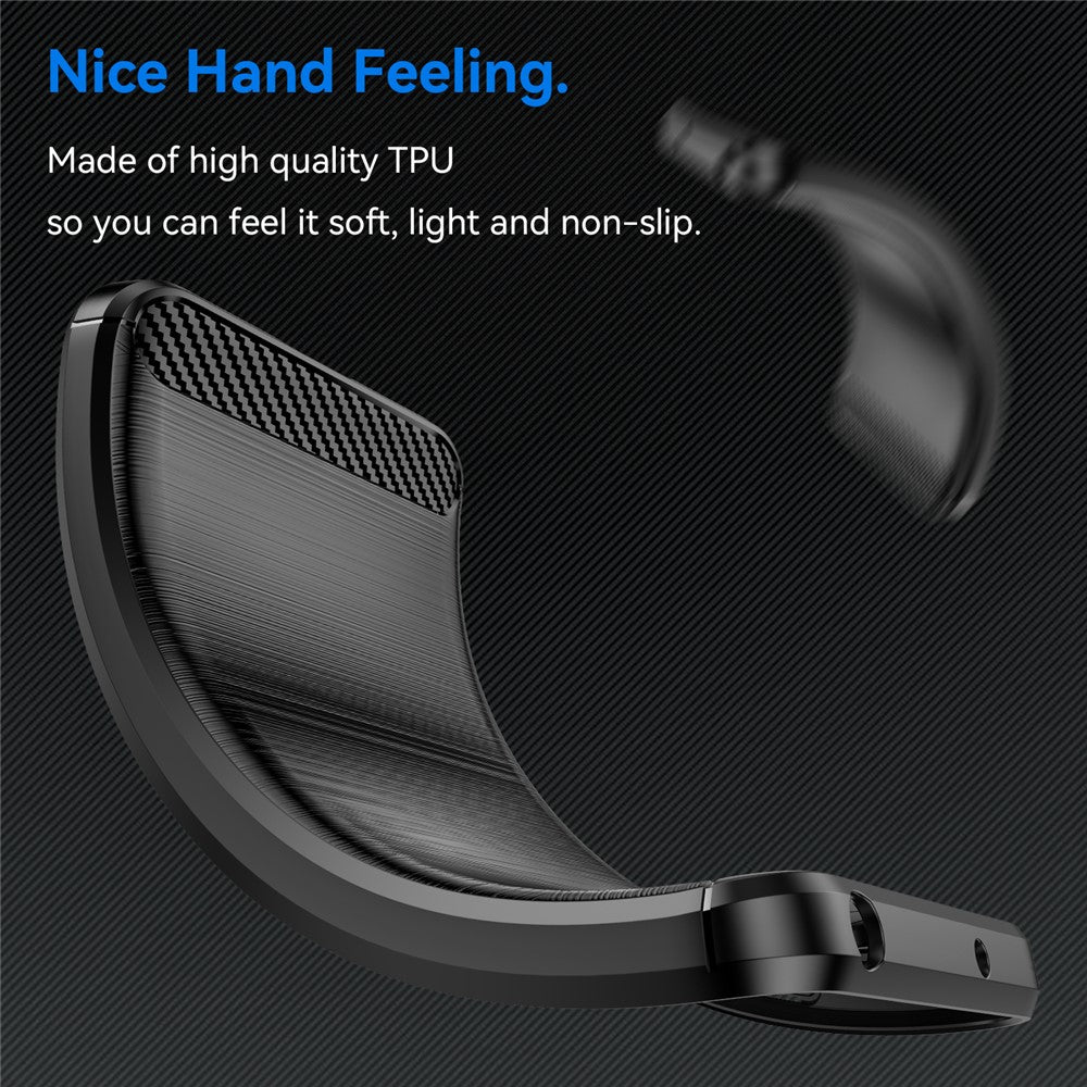 For Xiaomi Redmi Note 15 Pro 5G (Global) Case Protective Phone Cover Carbon Fiber Texture Brushed - Black