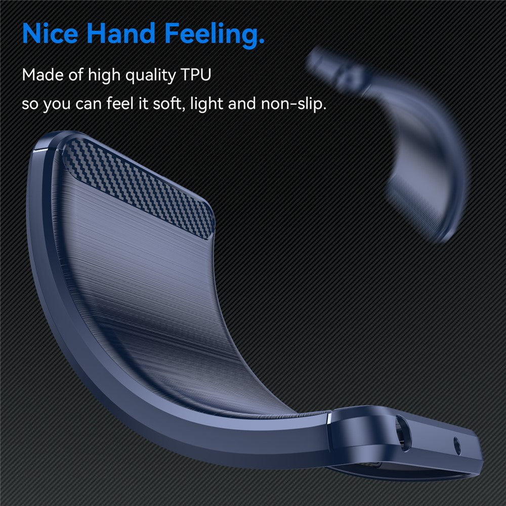 For Xiaomi Redmi Note 15 Pro 5G (Global) Case Protective Phone Cover Carbon Fiber Texture Brushed - Blue