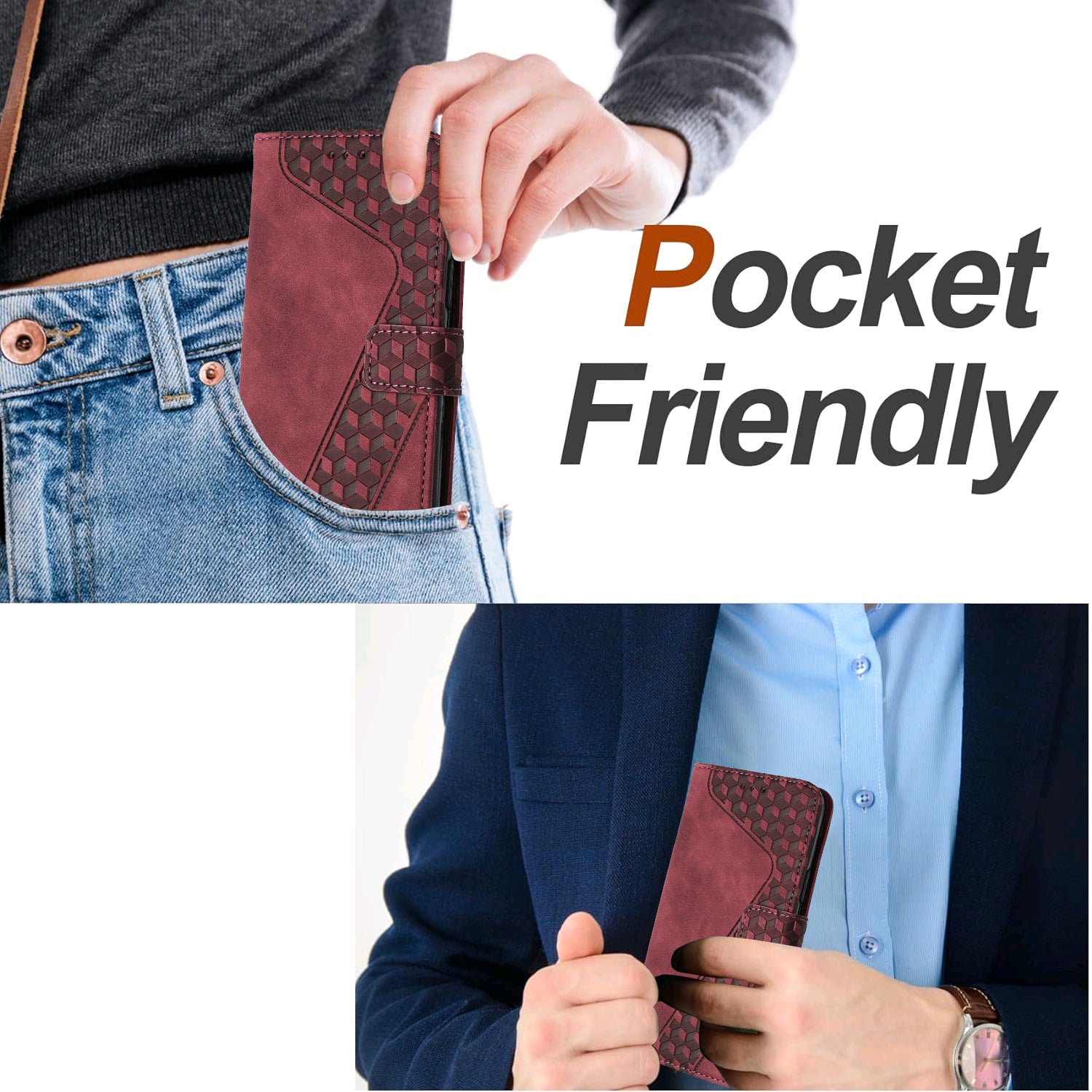 For Xiaomi Poco M8 Pro 5G / Redmi Note 15 Pro+ 5G (Global) Leather Case 7-Shaped Pattern Wallet Stand Shockproof Phone Cover - Brown