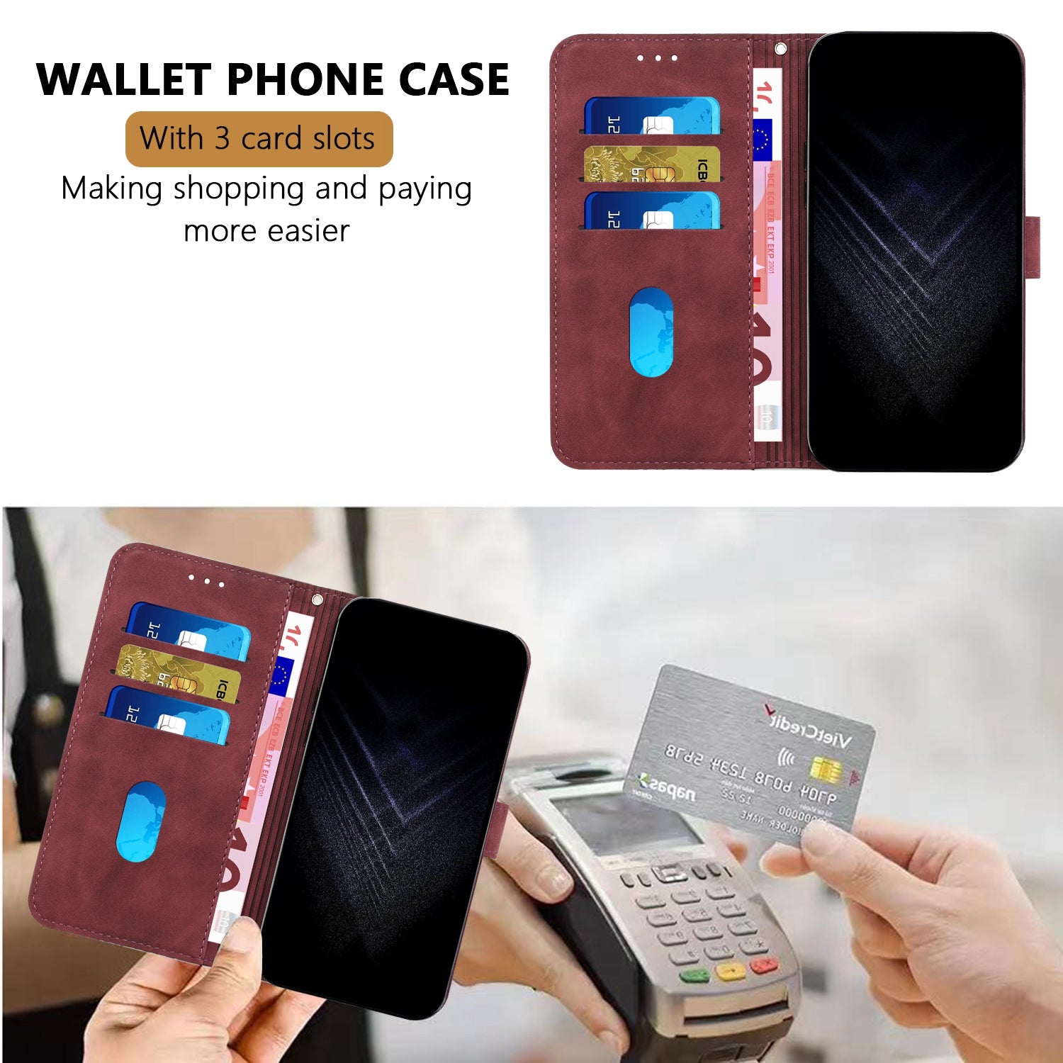 For Xiaomi Poco M8 Pro 5G / Redmi Note 15 Pro+ 5G (Global) Leather Case 7-Shaped Pattern Wallet Stand Shockproof Phone Cover - Brown