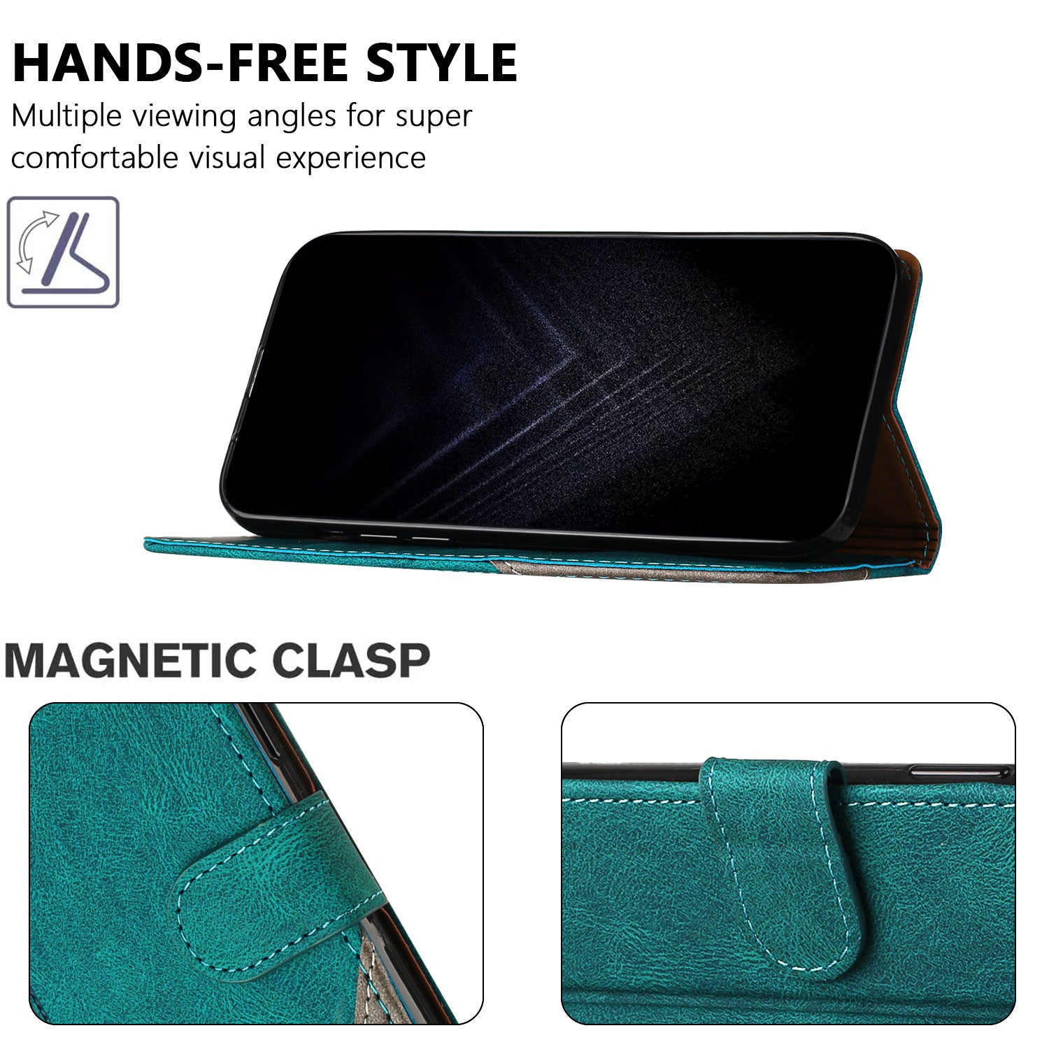 For Xiaomi Poco M8 Pro 5G / Redmi Note 15 Pro+ 5G (Global) Leather Case Triangle Patchwork Wallet Stand Shockproof Phone Cover - Green