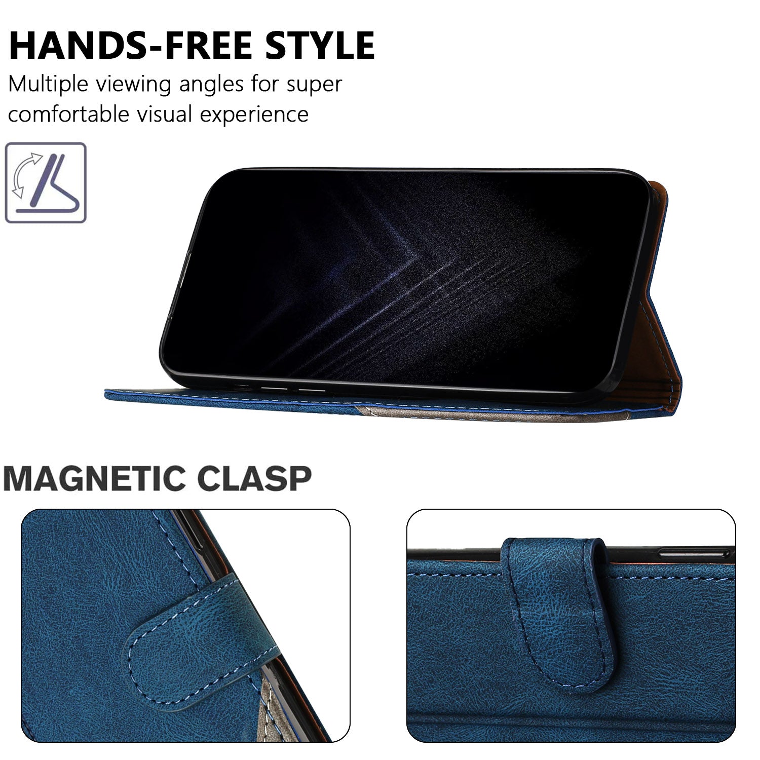 For Xiaomi Redmi Note 15 Pro 5G (Global) Leather Case Triangle Patchwork Wallet Stand Shockproof Phone Cover - Blue