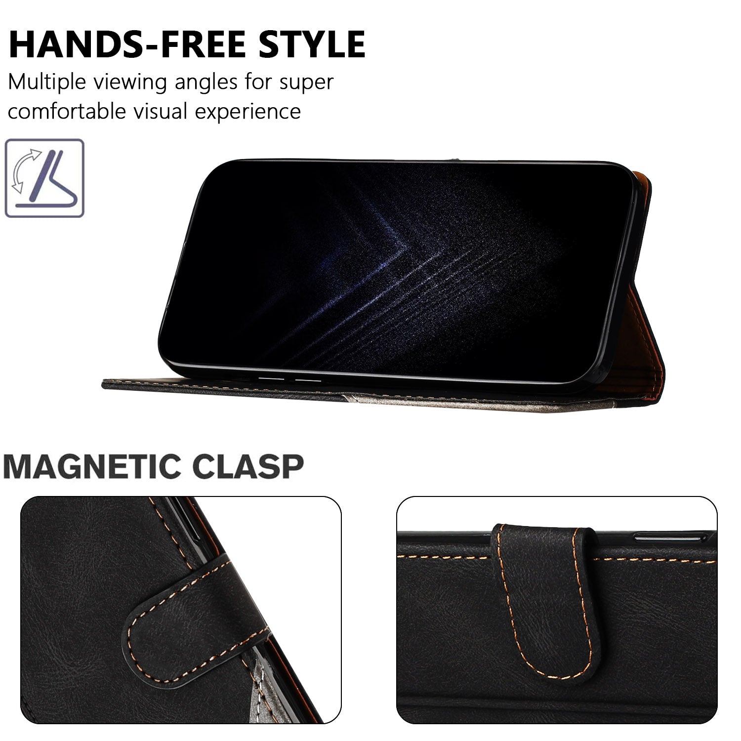 For Xiaomi Redmi Note 15 Pro 5G (Global) Leather Case Triangle Patchwork Wallet Stand Shockproof Phone Cover - Black