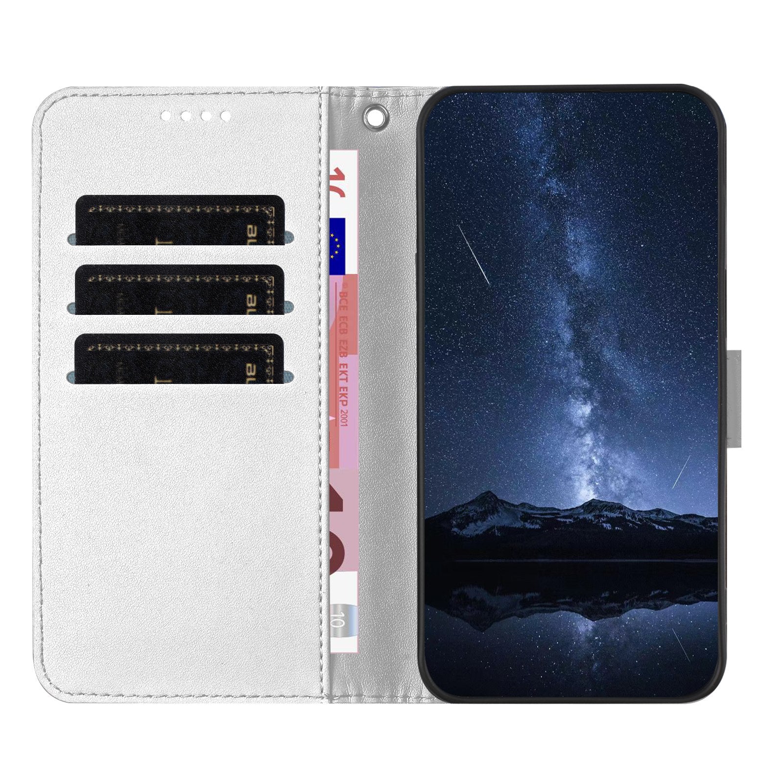 For Xiaomi Poco M8 Pro 5G / Redmi Note 15 Pro+ 5G (Global) Leather Case Wallet Stand Solid Color Anti Drop Phone Cover - Silver