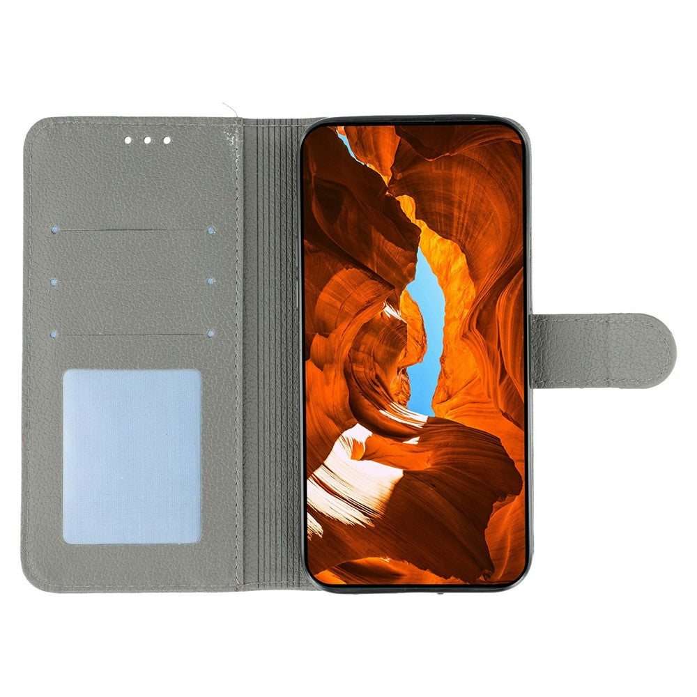 For Xiaomi Redmi Note 15 Pro 5G (Global) Case Feather Imprint PU Leather Wallet Phone Cover - Grey