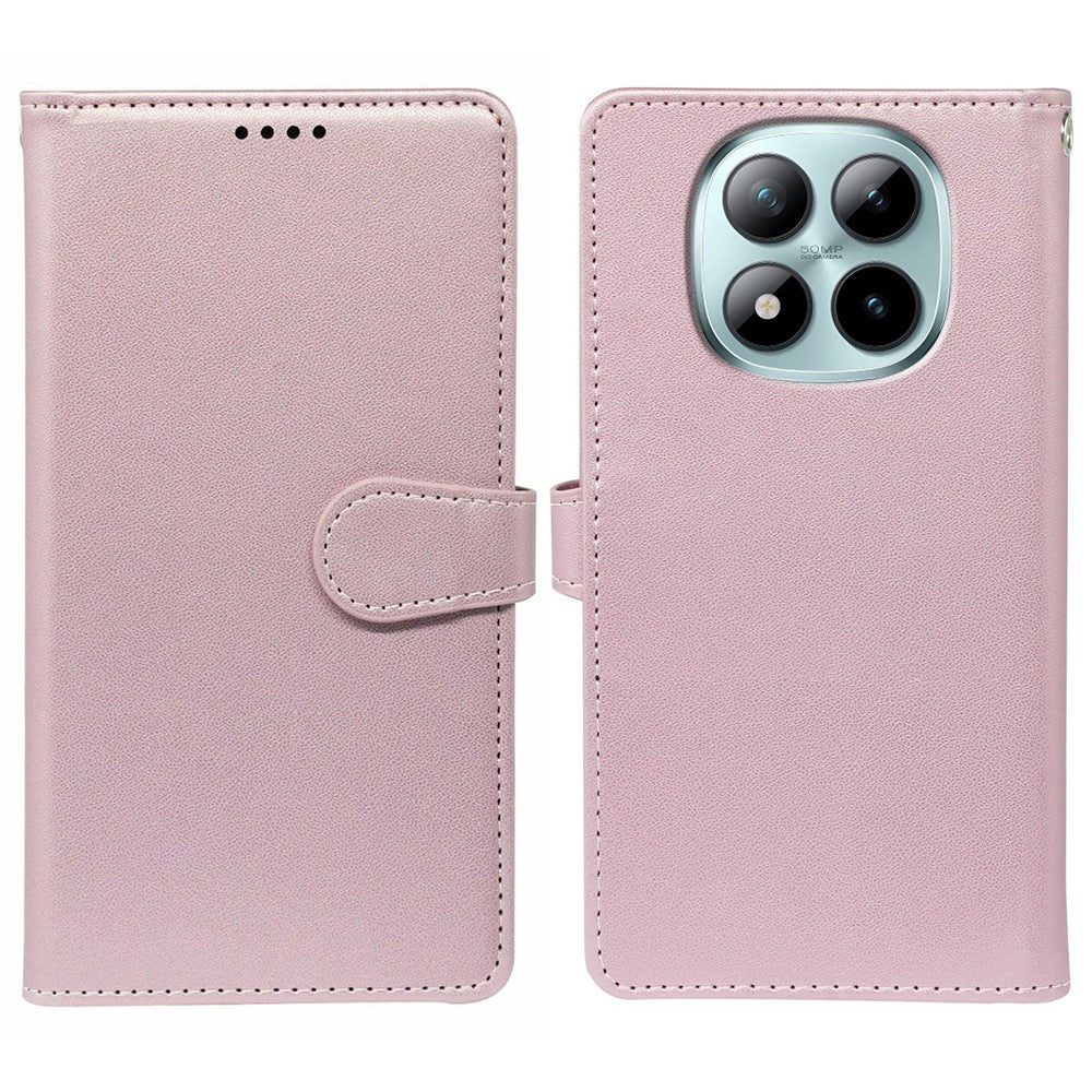For Xiaomi Redmi Poco M8 Pro 5G / Redmi Note 15 Pro+ 5G (Global) Case with 9 Card Slots PU Leather Stand Phone Cover - Rose Gold