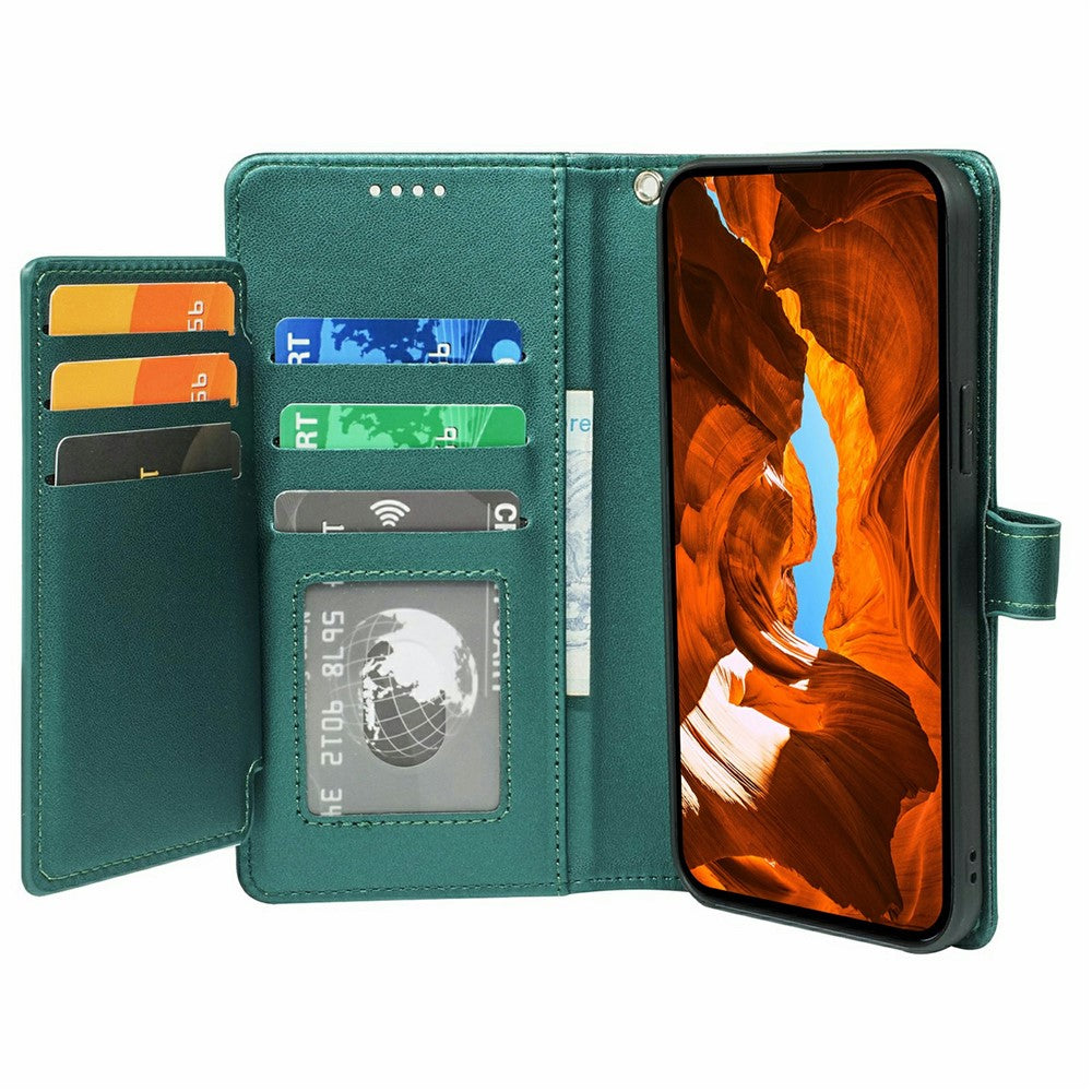 For Xiaomi Redmi Poco M8 Pro 5G / Redmi Note 15 Pro+ 5G (Global) Case with 9 Card Slots PU Leather Stand Phone Cover - Green