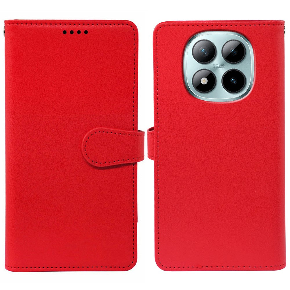 For Xiaomi Redmi Poco M8 Pro 5G / Redmi Note 15 Pro+ 5G (Global) Case with 9 Card Slots PU Leather Stand Phone Cover - Red