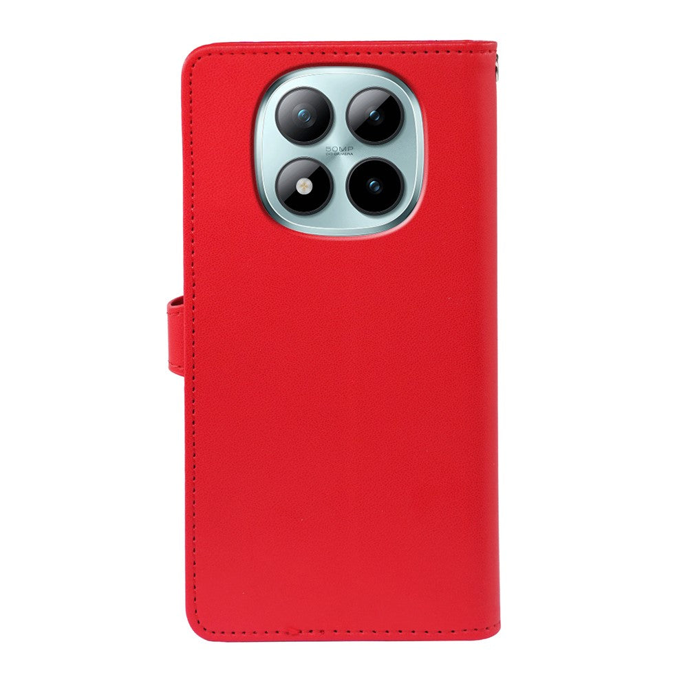 For Xiaomi Redmi Poco M8 Pro 5G / Redmi Note 15 Pro+ 5G (Global) Case with 9 Card Slots PU Leather Stand Phone Cover - Red