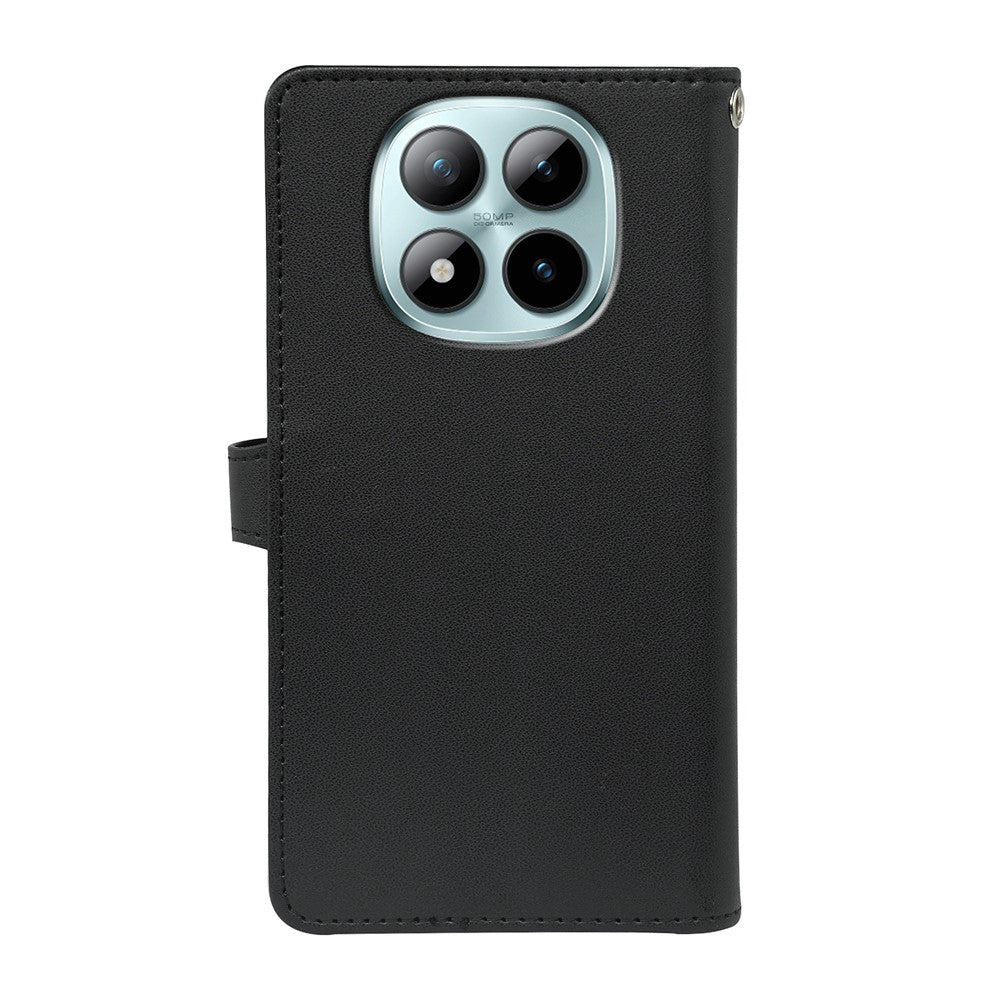For Xiaomi Redmi Poco M8 Pro 5G / Redmi Note 15 Pro+ 5G (Global) Case with 9 Card Slots PU Leather Stand Phone Cover - Black