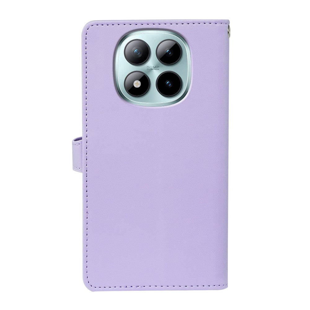 For Xiaomi Redmi Poco M8 Pro 5G / Redmi Note 15 Pro+ 5G (Global) Case with 9 Card Slots PU Leather Stand Phone Cover - Purple