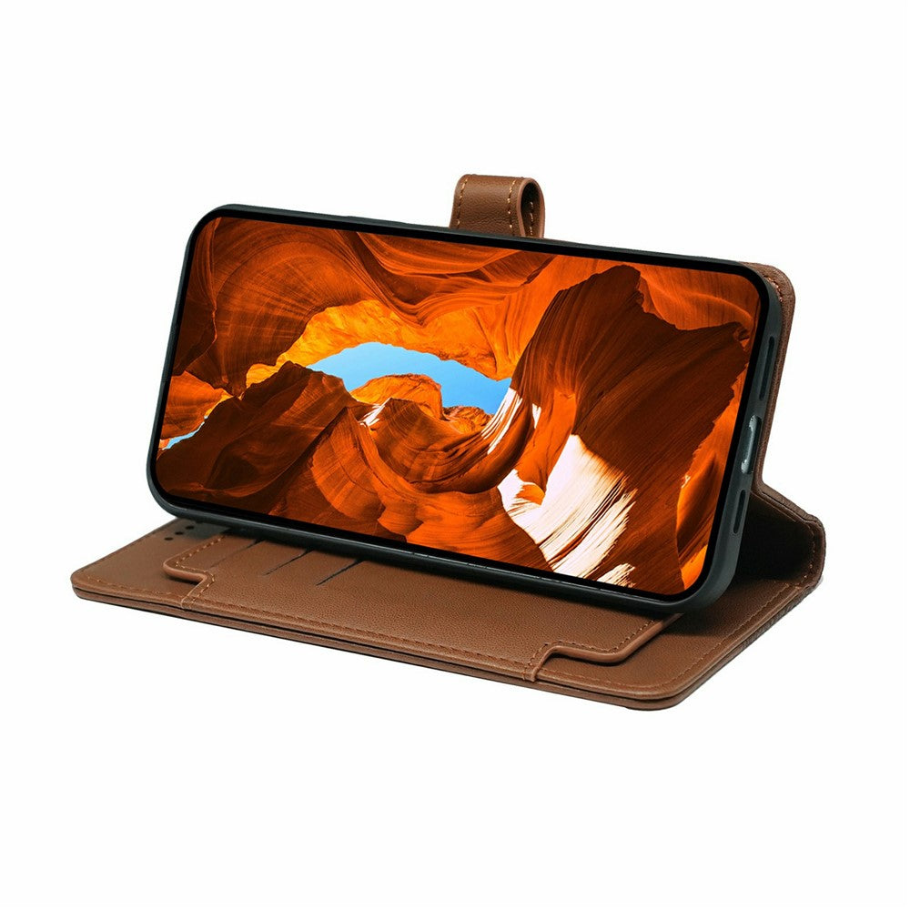 For Xiaomi Redmi Poco M8 Pro 5G / Redmi Note 15 Pro+ 5G (Global) Case with 9 Card Slots PU Leather Stand Phone Cover - Brown